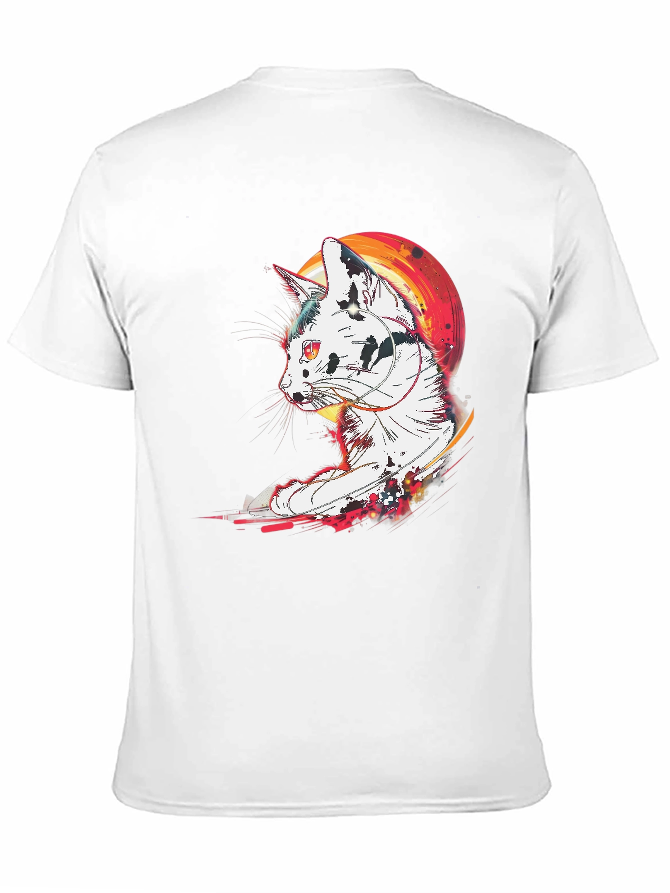 Cat Silhouette T-Shirt - Unique Graphic Tee
