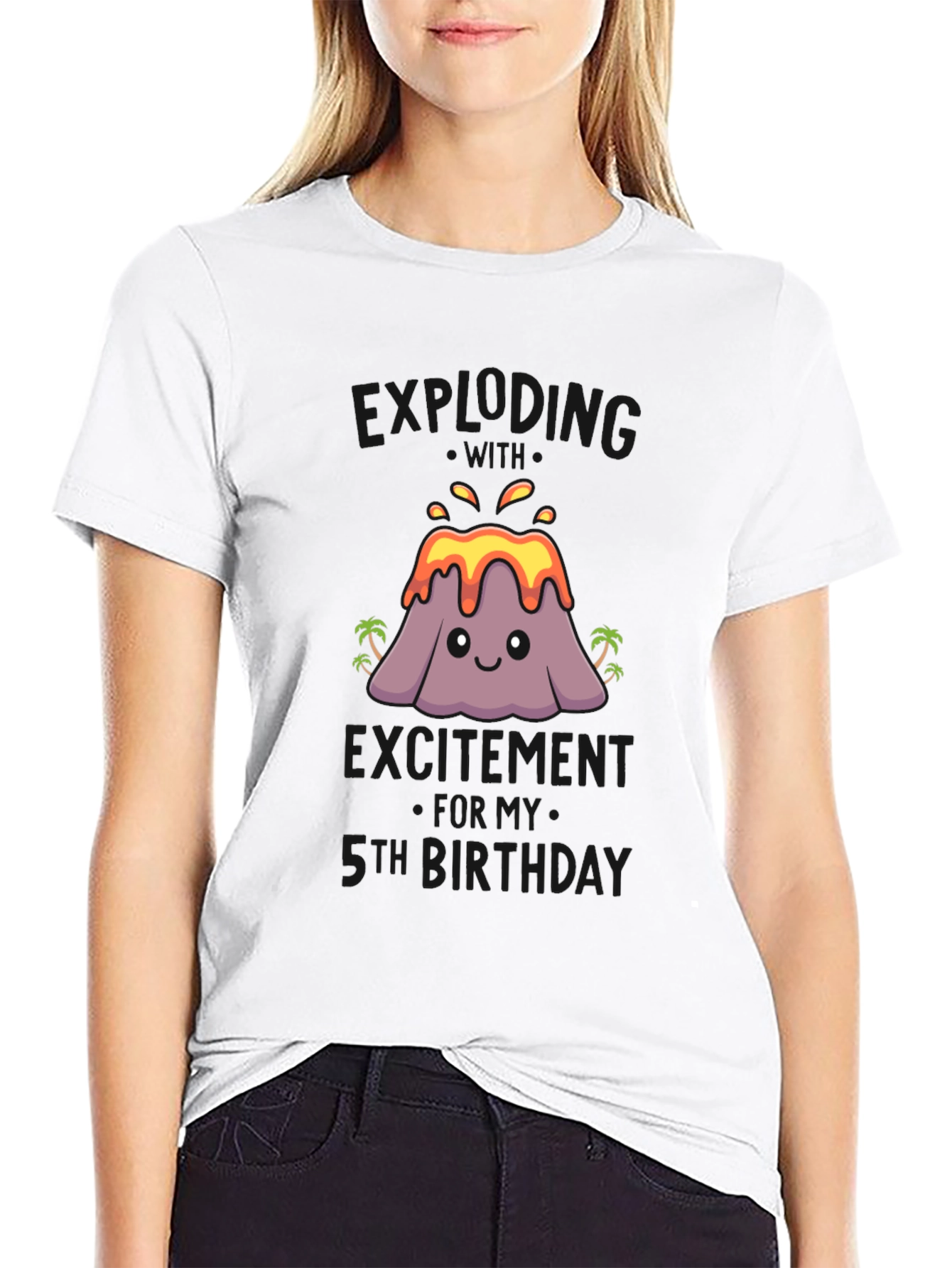 Volcano 5th Birthday T-Shirt - Erupting With Excitement!