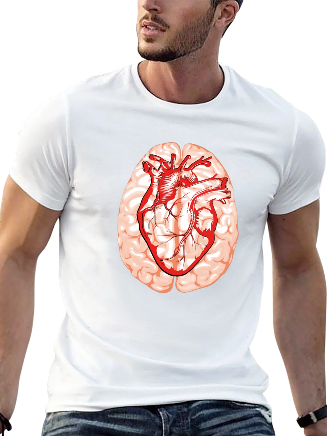 Brain Heart Graphic Tee - Smart Love
