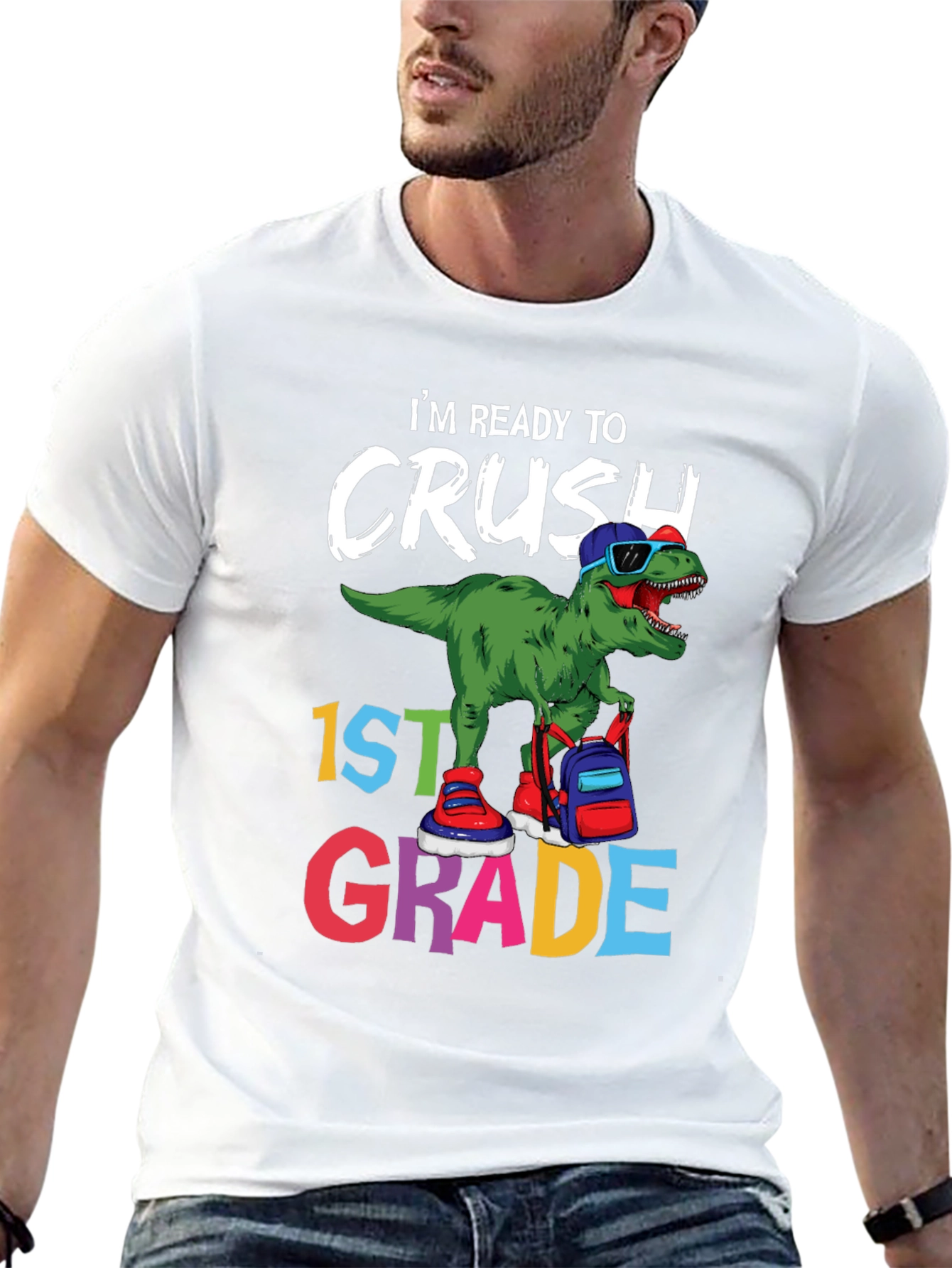 Ready to Crush 1st Grade Dinosaur T-Shirt