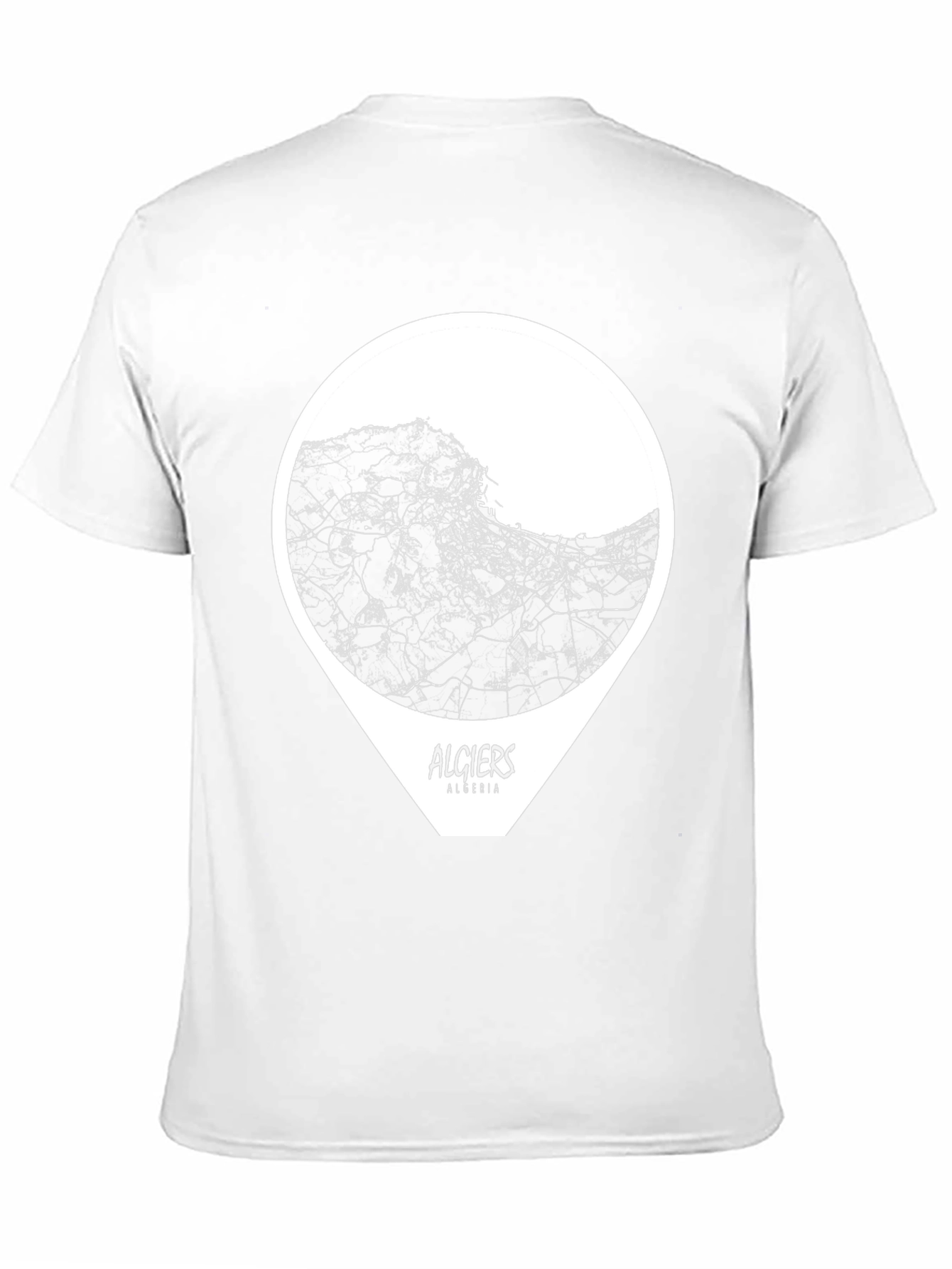 Algiers Algeria Map T-Shirt