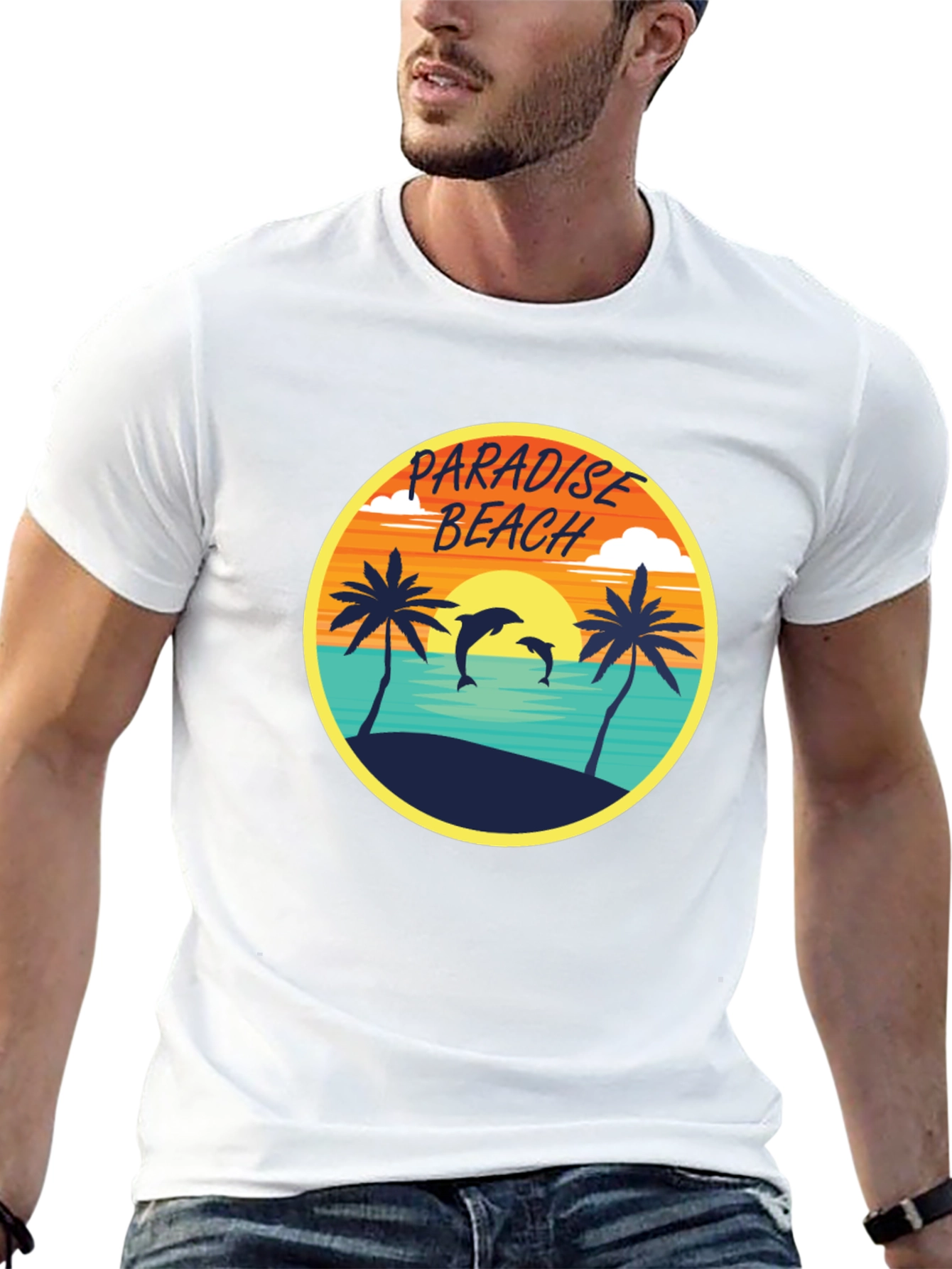 Paradise Beach Graphic Tee - Tropical Vibes