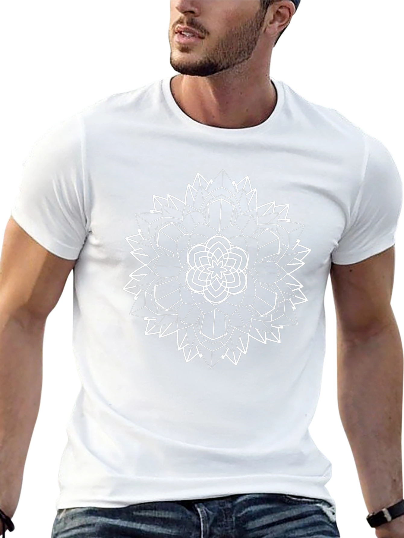 Geometric Mandala T-Shirt - Modern Graphic Tee
