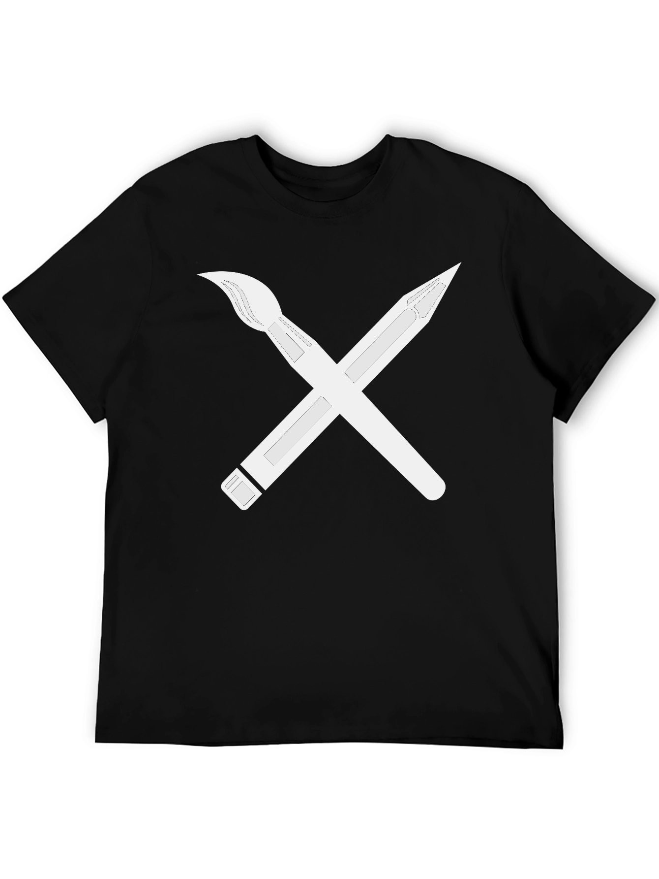 Artists Tee: Brush and Pencil Graphic T-Shirt