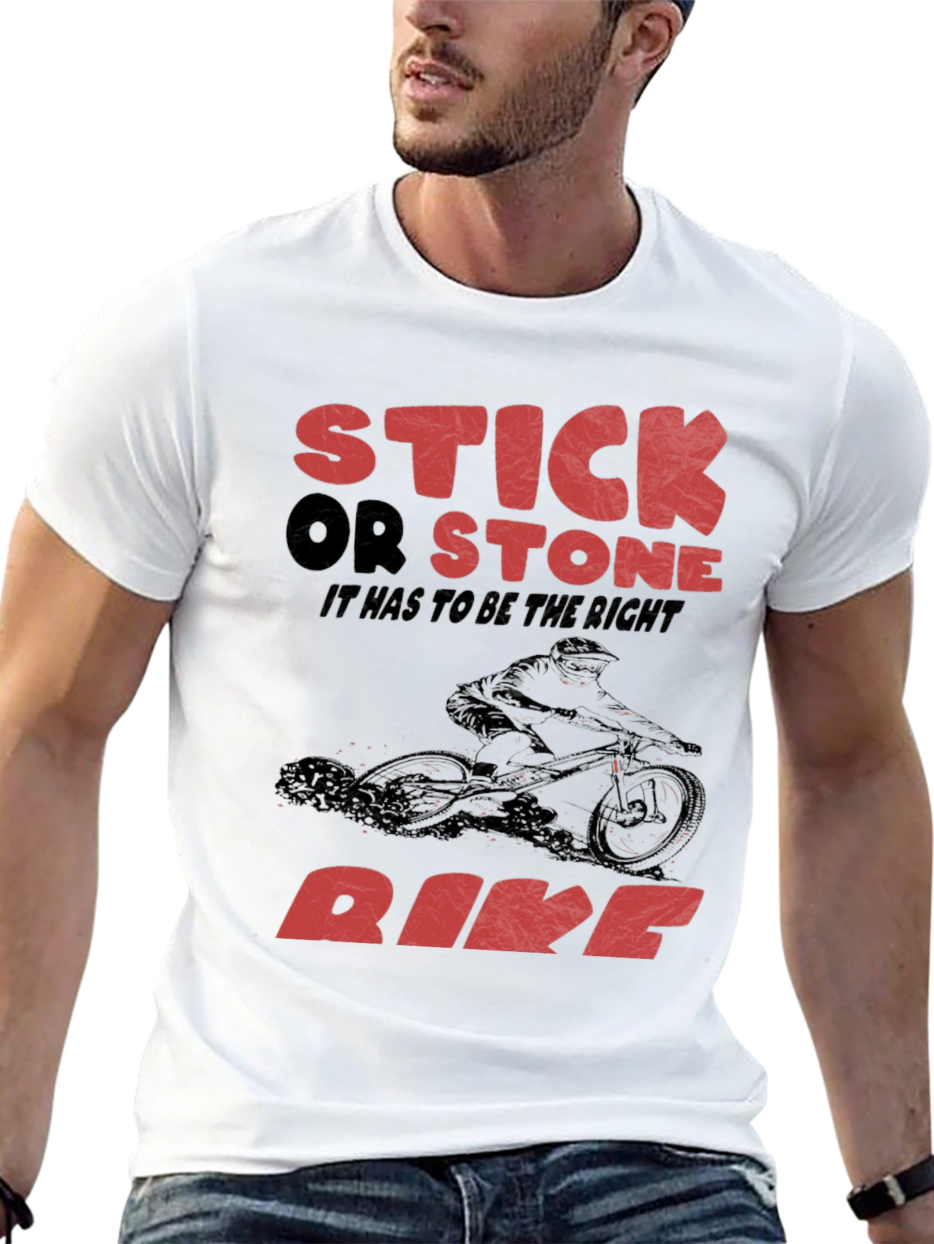 Stick Or Stone Bike Graphic T-Shirt