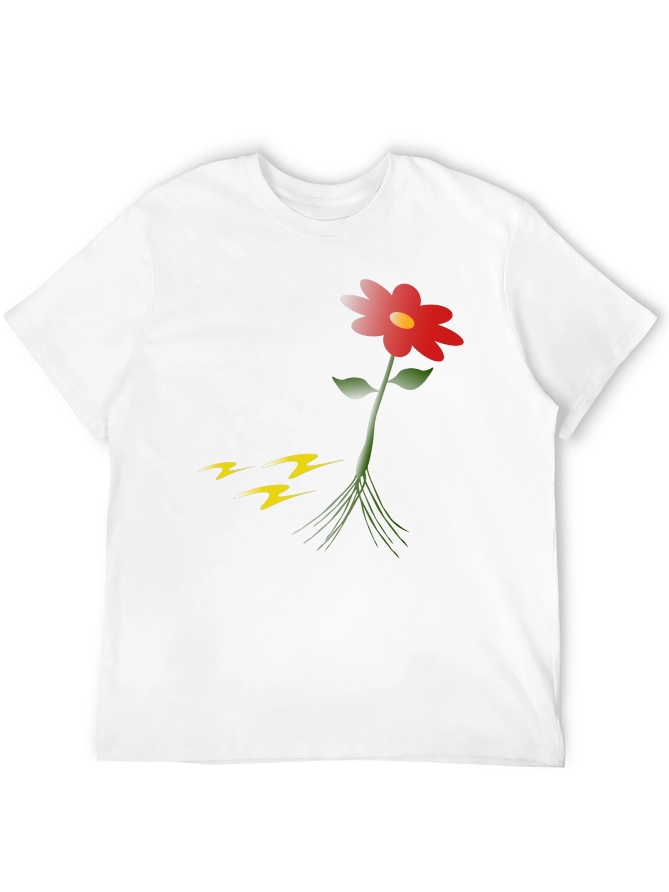 Flower Graphic Print Black T-Shirt
