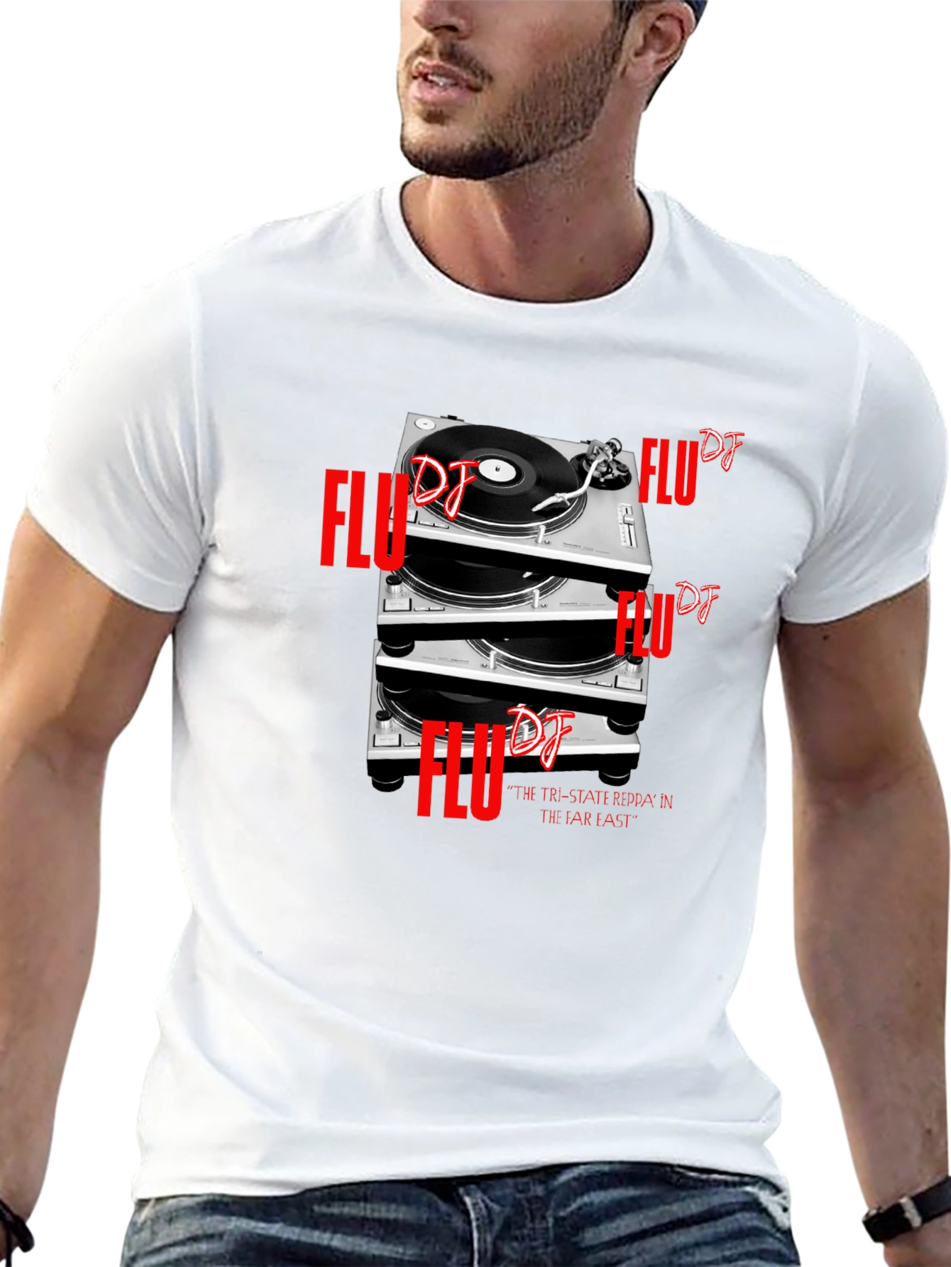Flu DJ Turntable T-Shirt - Black Graphic Tee