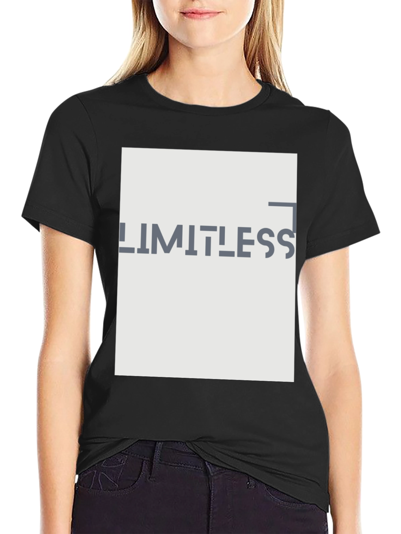 Limitless Graphic Print Black T-Shirt