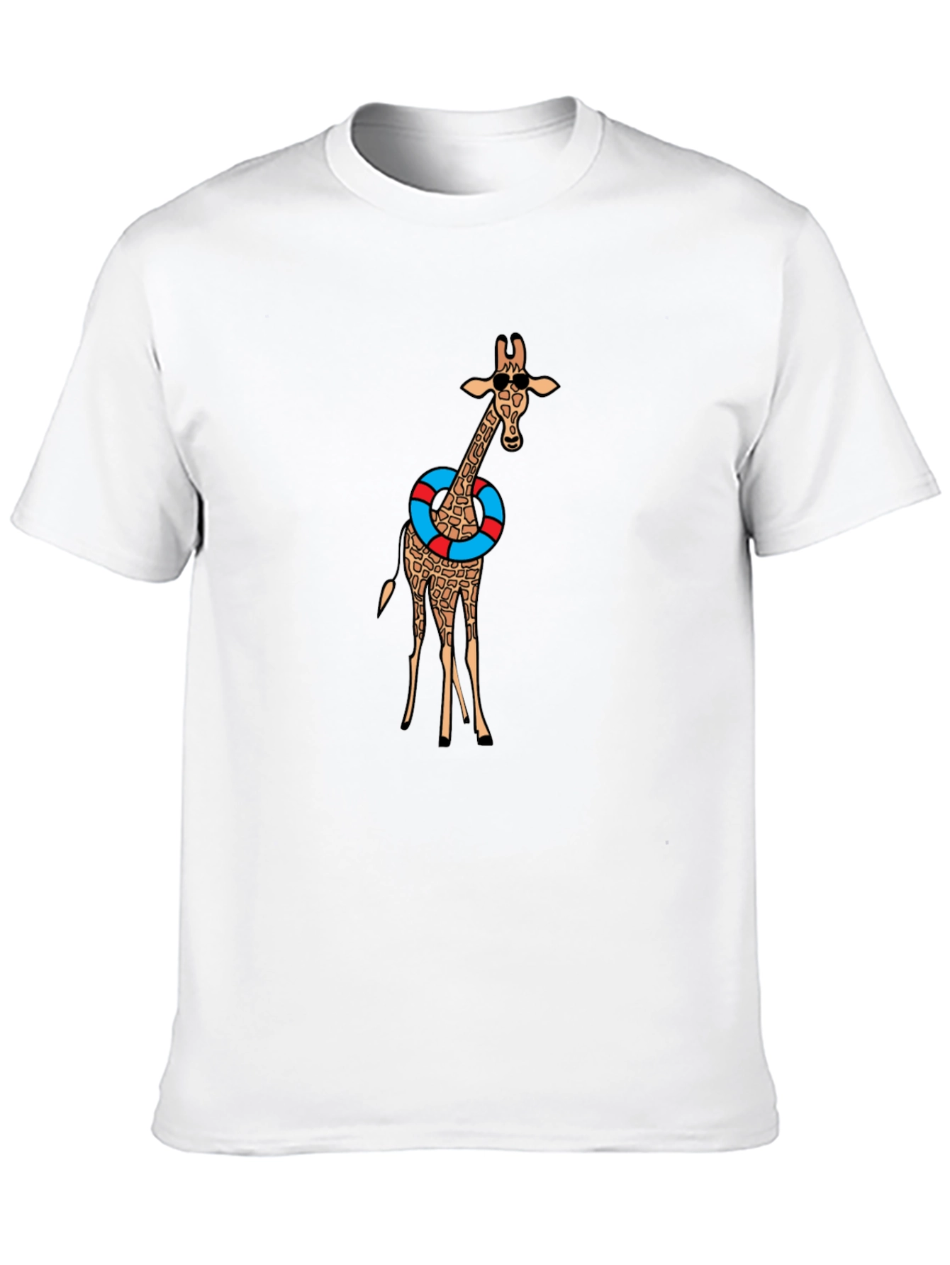 Giraffe with Swim Ring Graphic Tee
