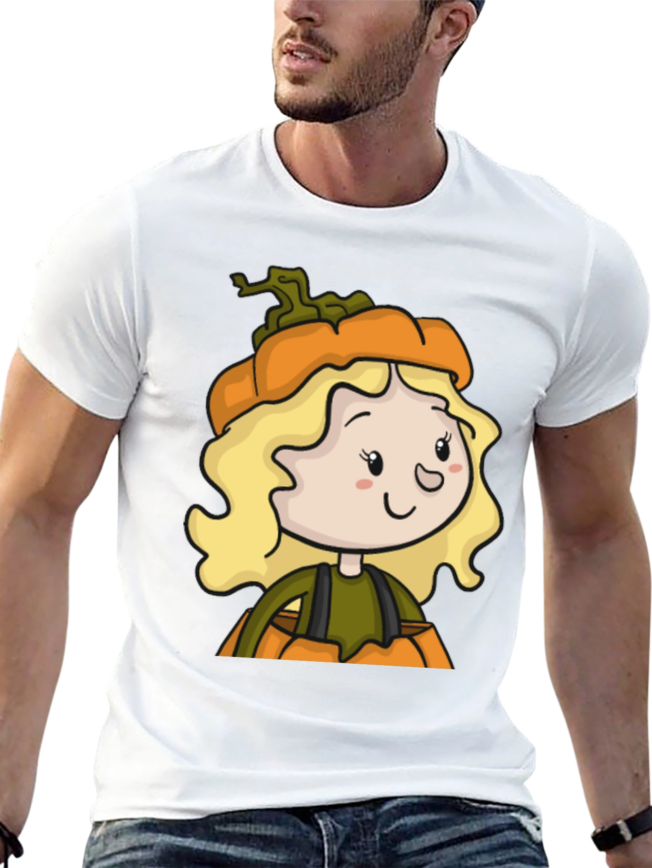 Pumpkin Girl T-Shirt - Cute Halloween Tee