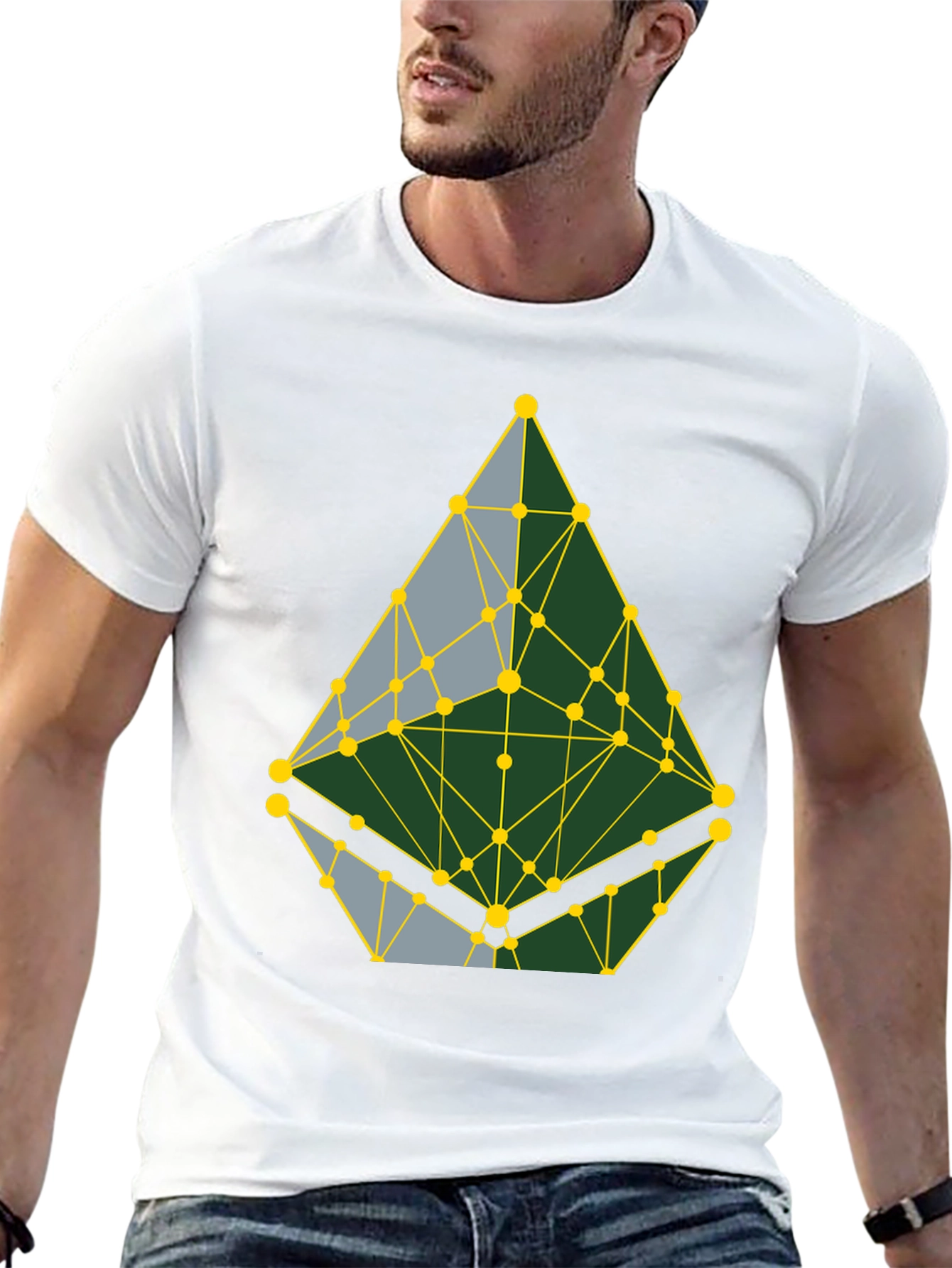 Geometric Pattern T-Shirt - Abstract Design Casual Wear