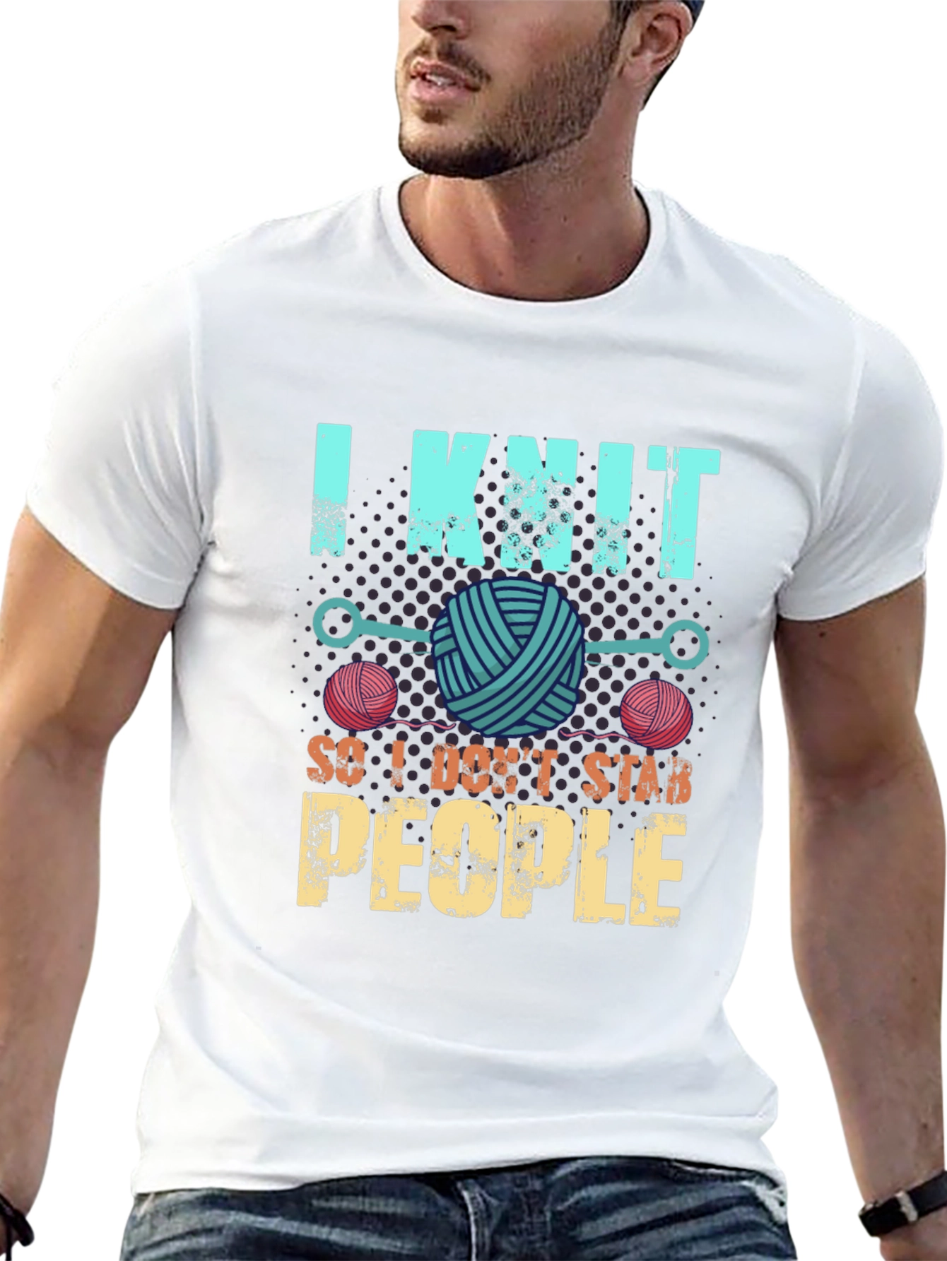I Knit So I Dont Stab People T-Shirt