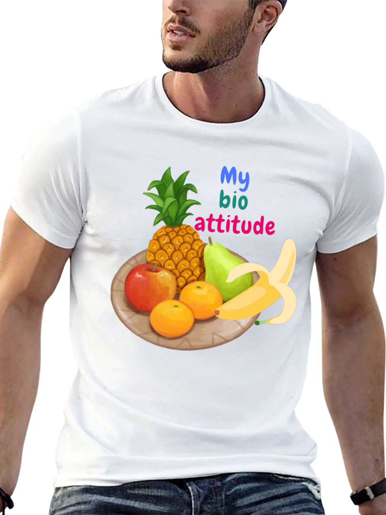 Fruit Bio Attitude Graphic T-Shirt