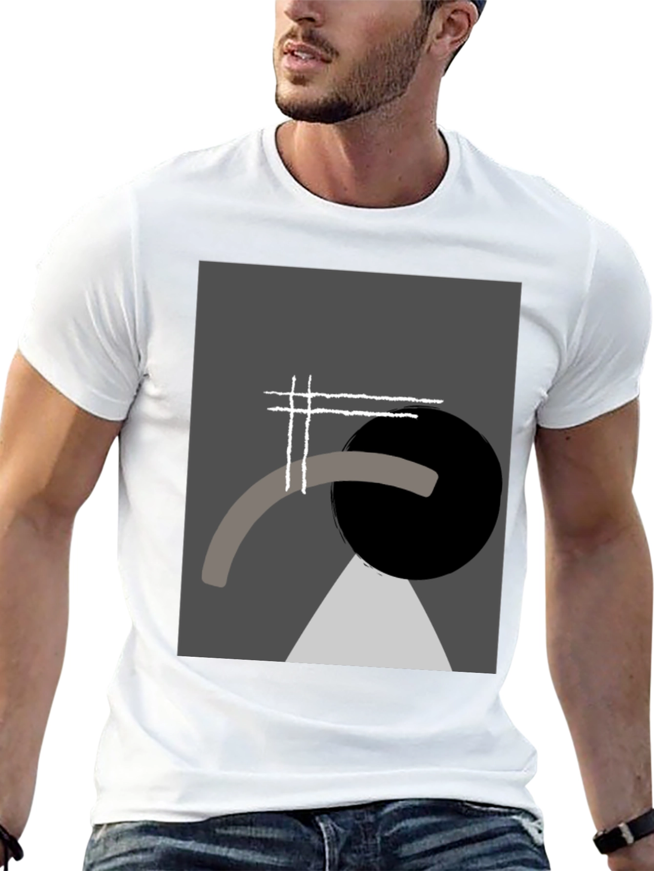 Abstract Geometric Graphic Tee - Modern Art Shirt
