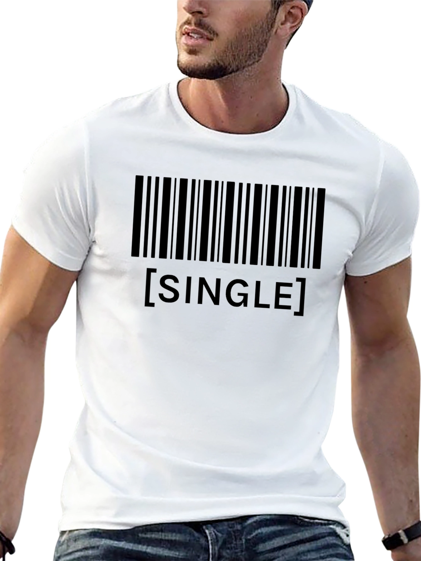 Single Barcode T-Shirt - Black Novelty Tee
