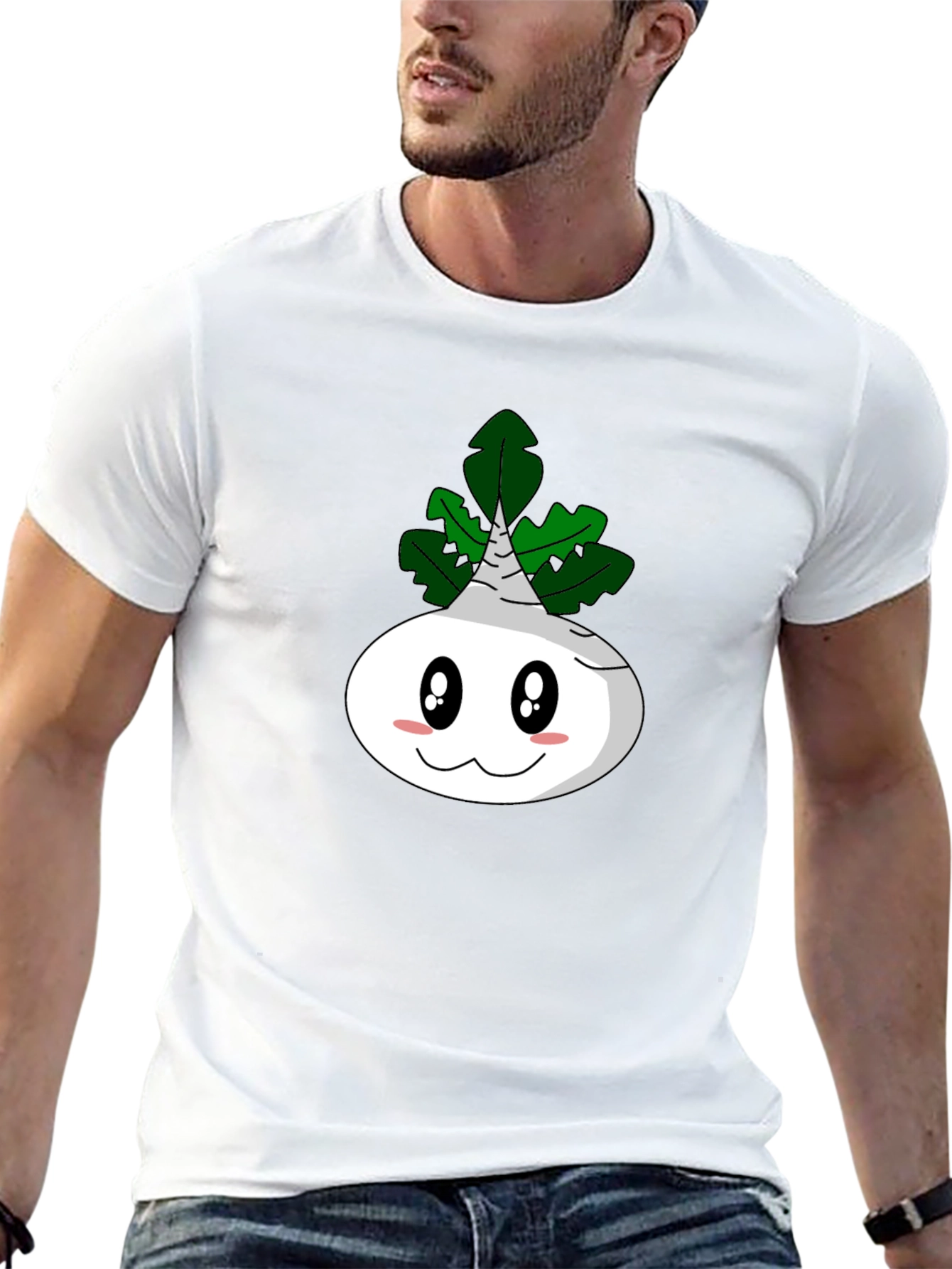 Cartoon Turnip T-Shirt - Funny Vegetable Tee