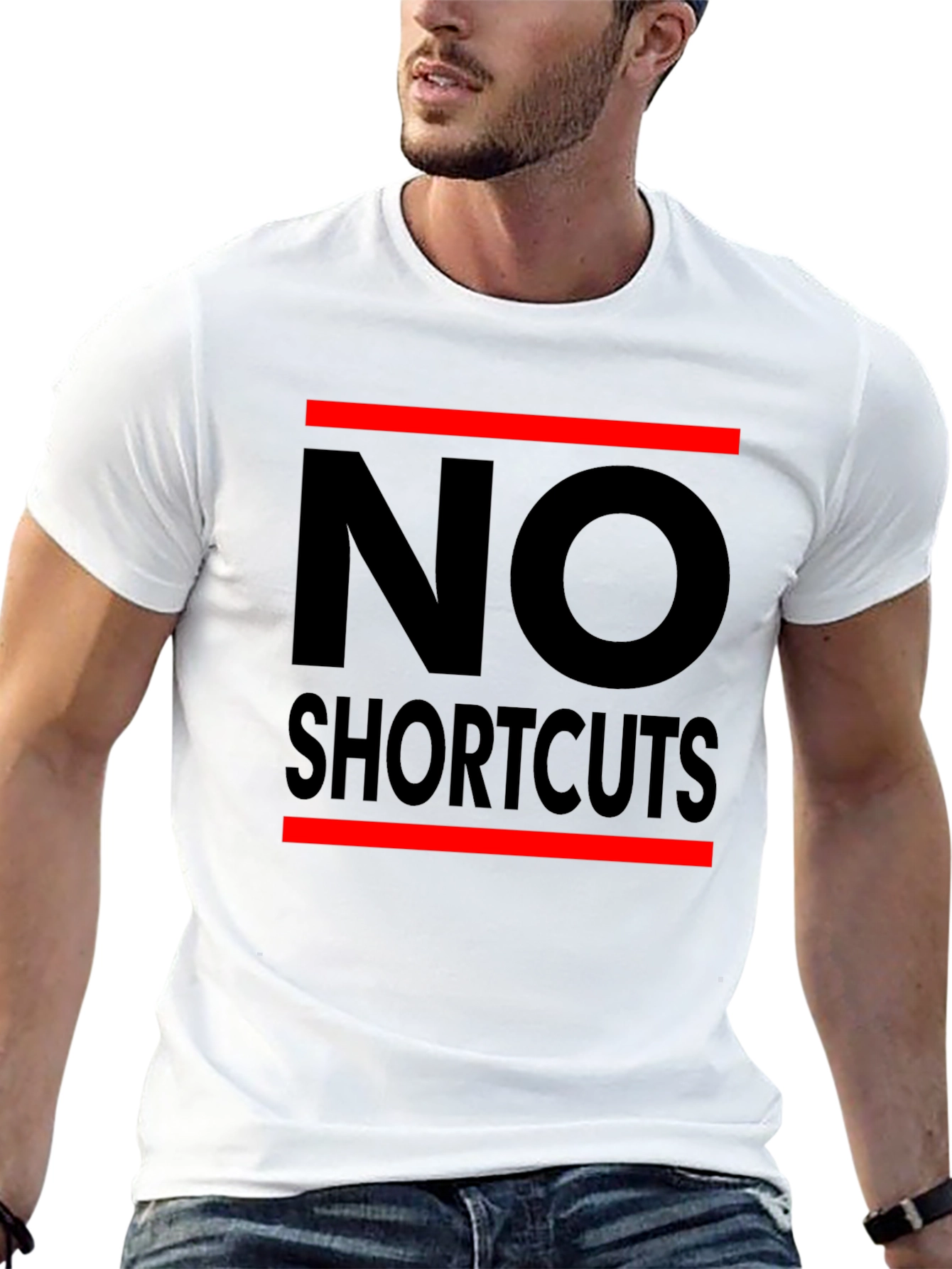 No Shortcuts Black Graphic Tee