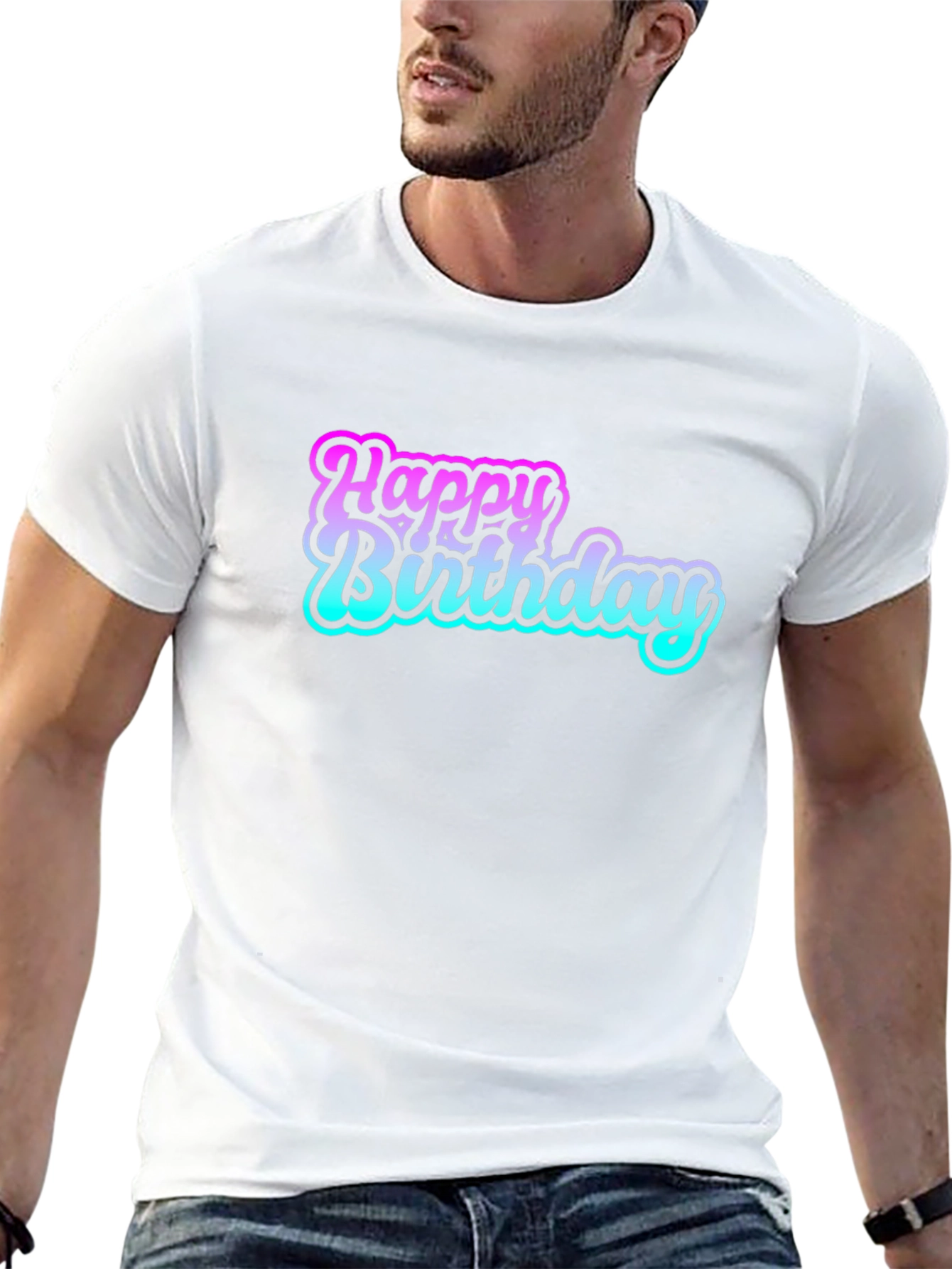 Happy Birthday Black T-Shirt - Stylish Celebration Tee