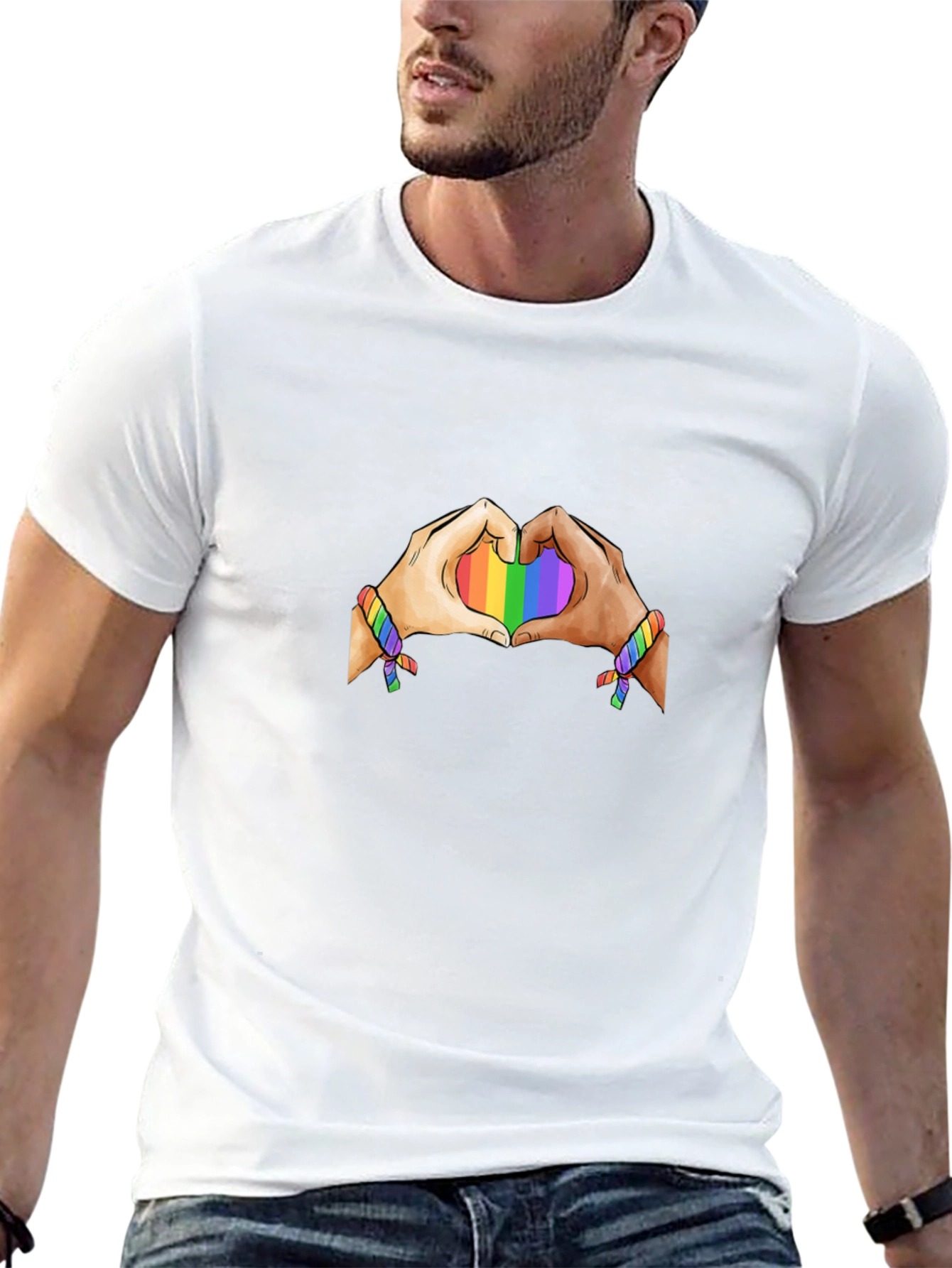 Pride Heart Hands T-Shirt - Black
