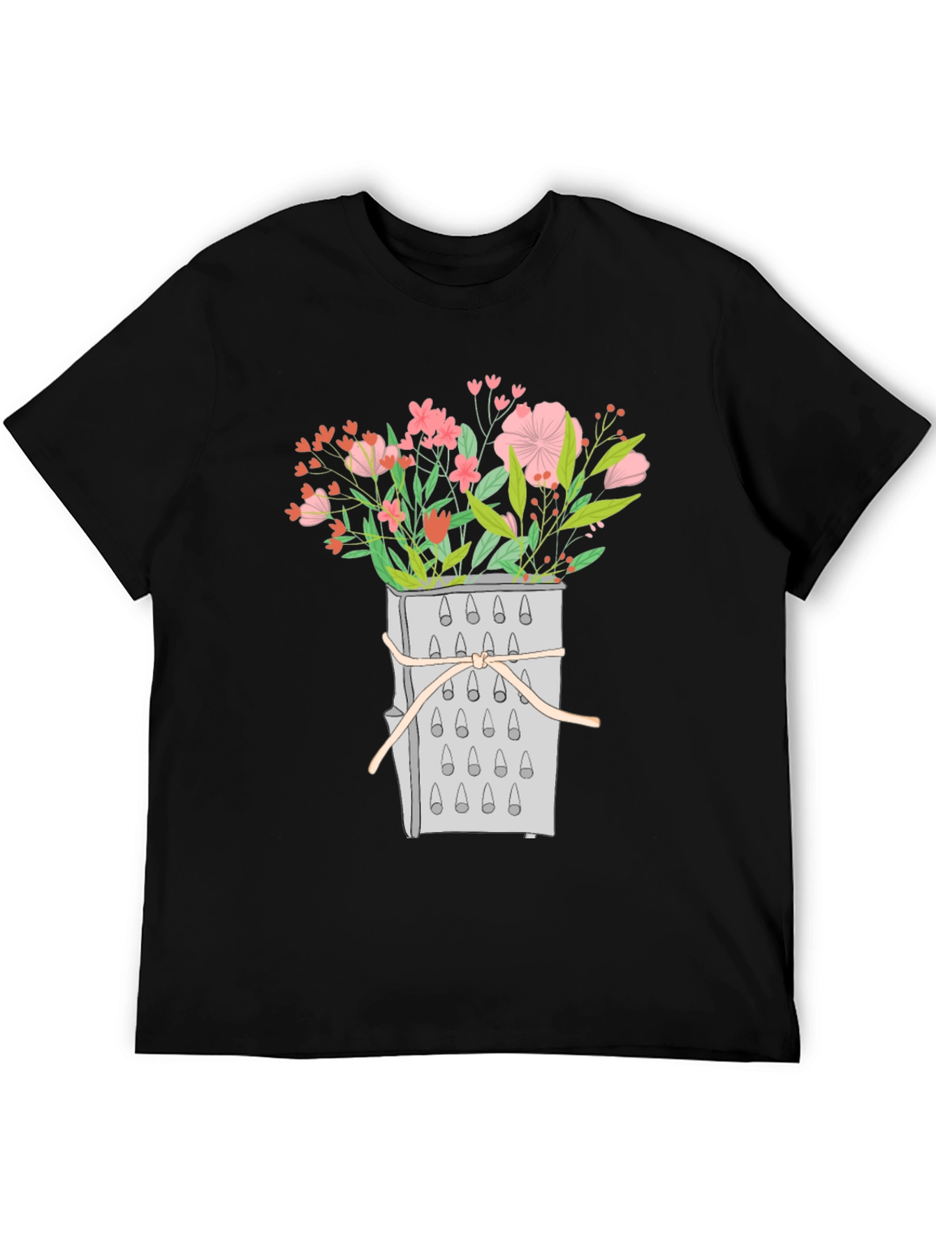 Floral Grater Graphic Tee - Unique Design
