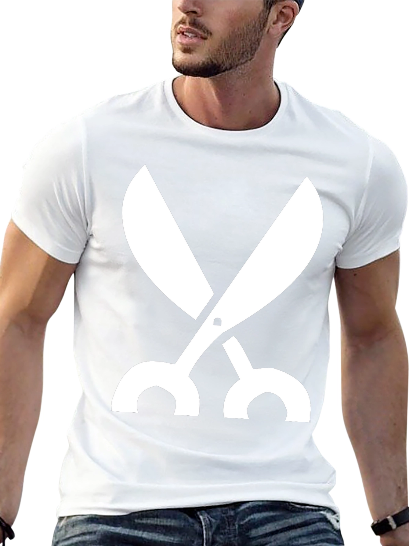 Scissors Graphic Black T-Shirt