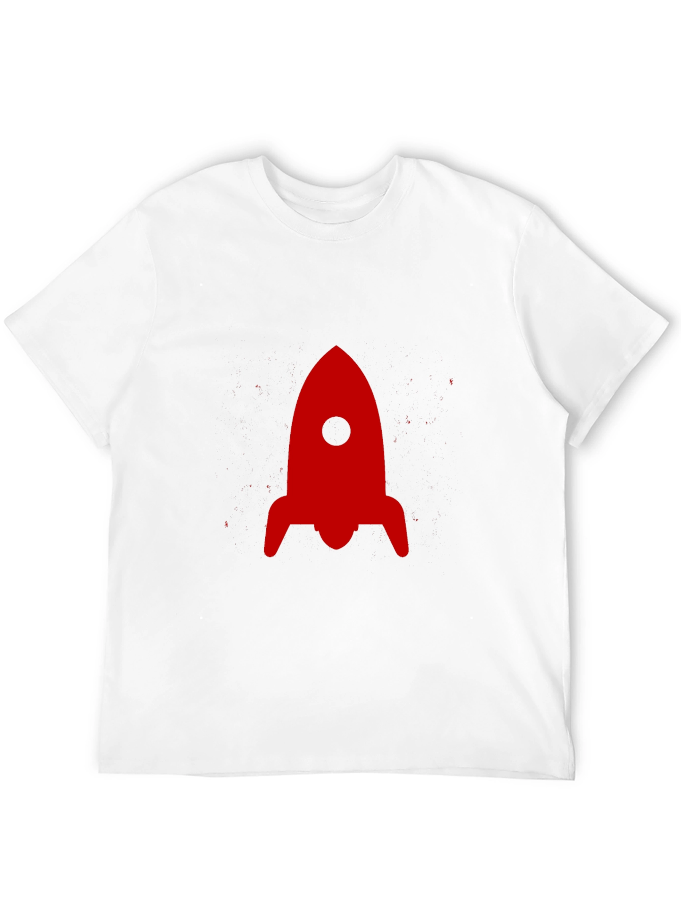 Red Rocket Graphic Print Black T-Shirt