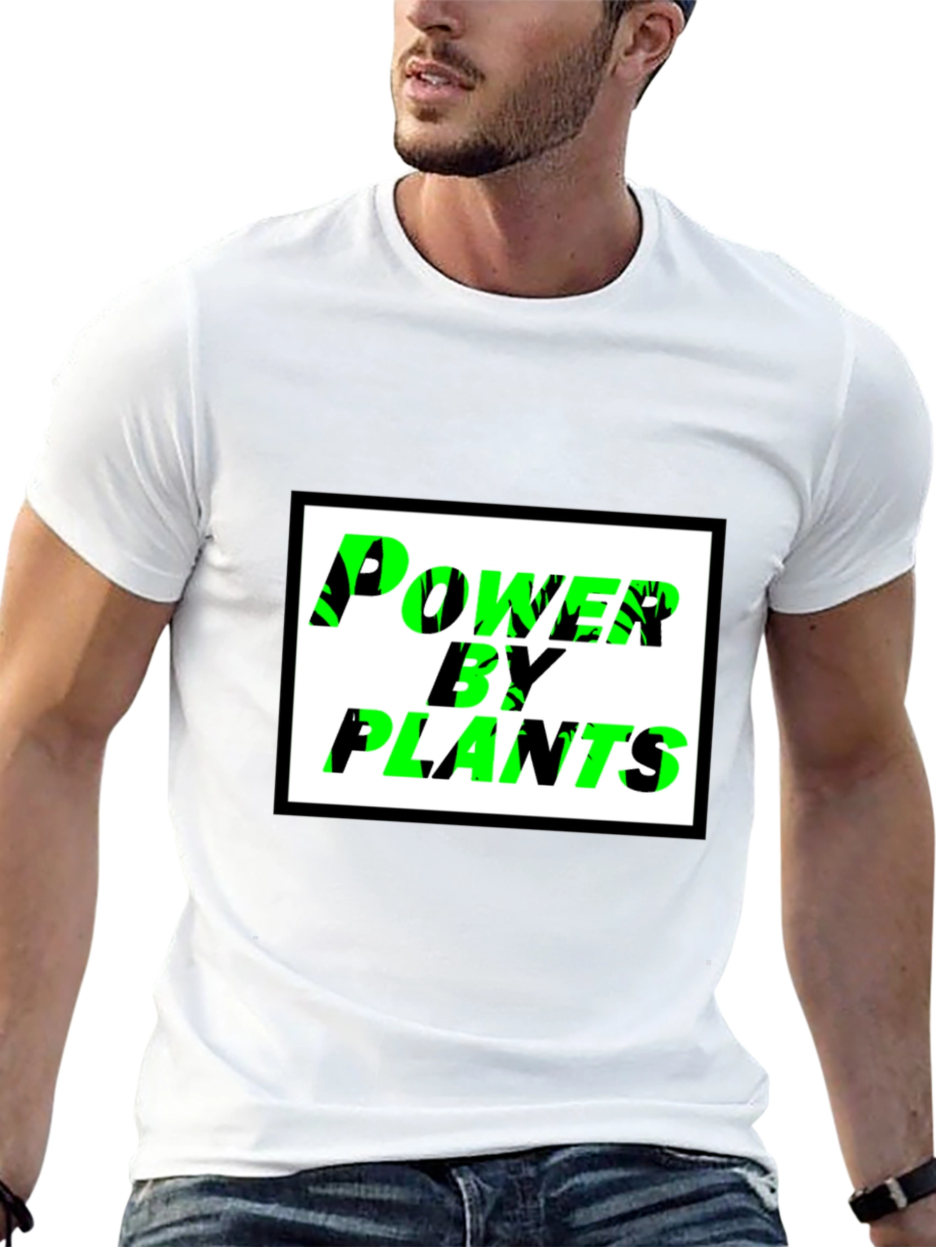 Power By Plants Black T-Shirt