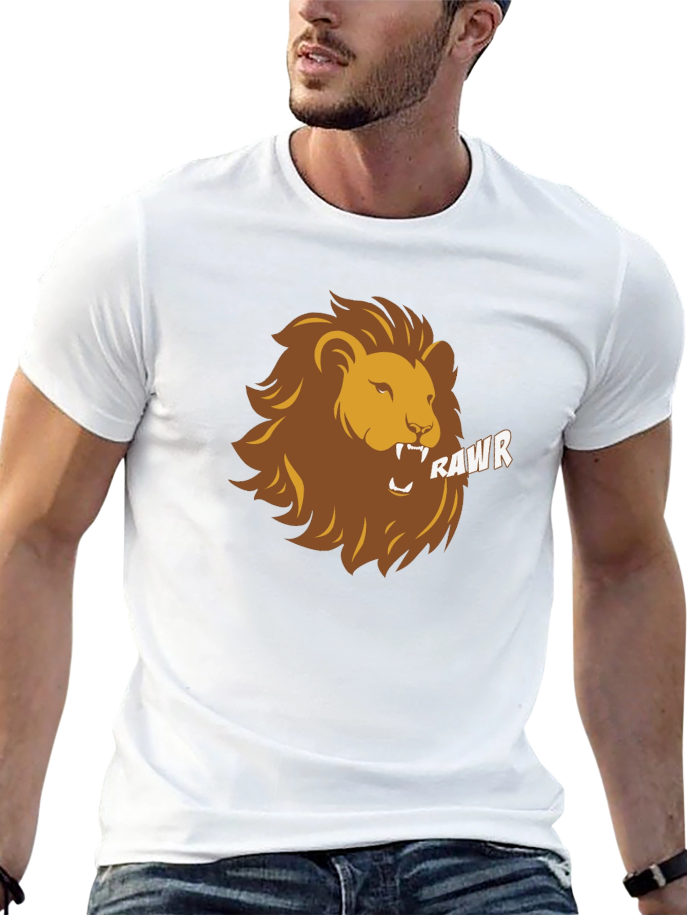 Roaring Lion Graphic Tee - Black Casual T-Shirt