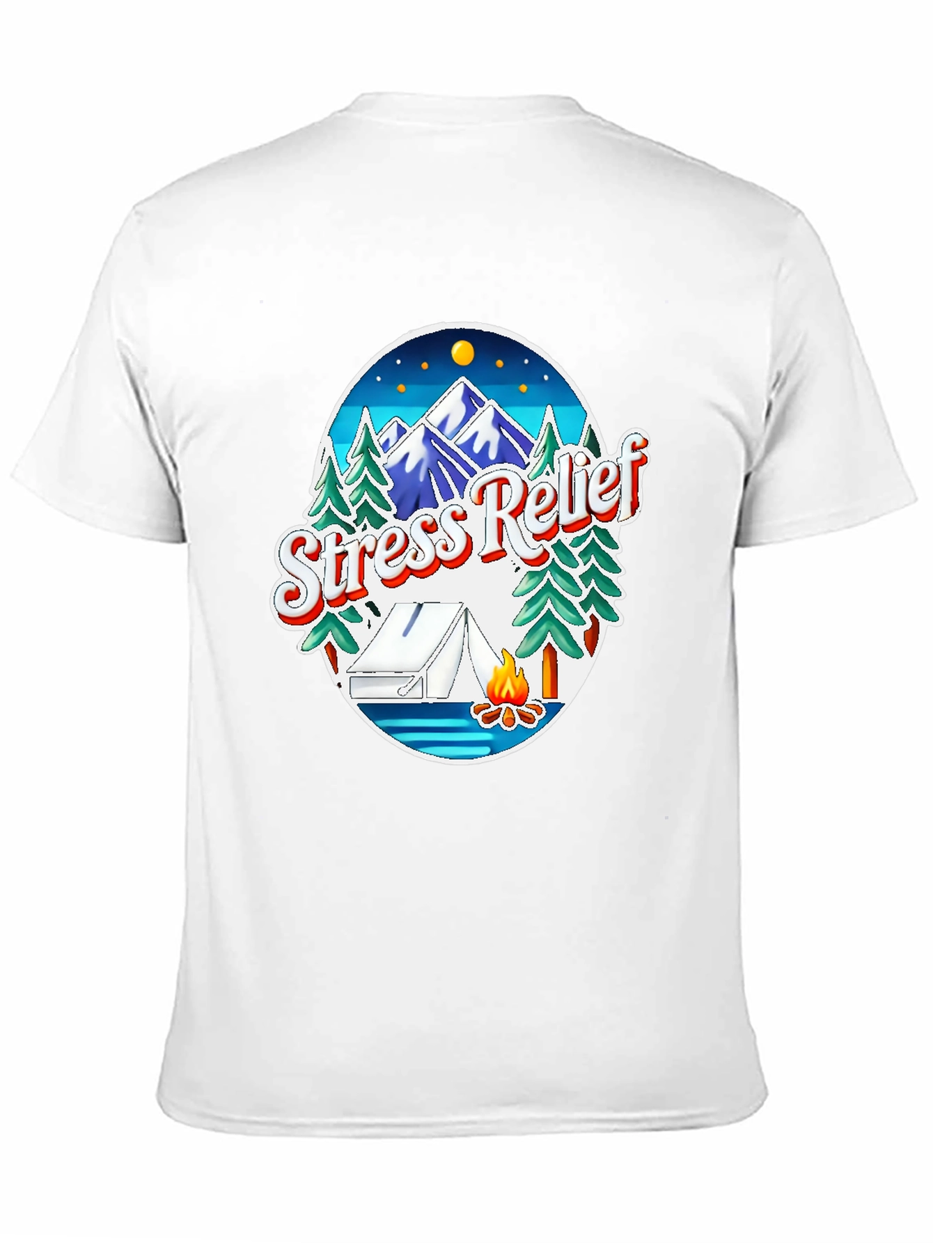 Stress Relief Camping Graphic Tee
