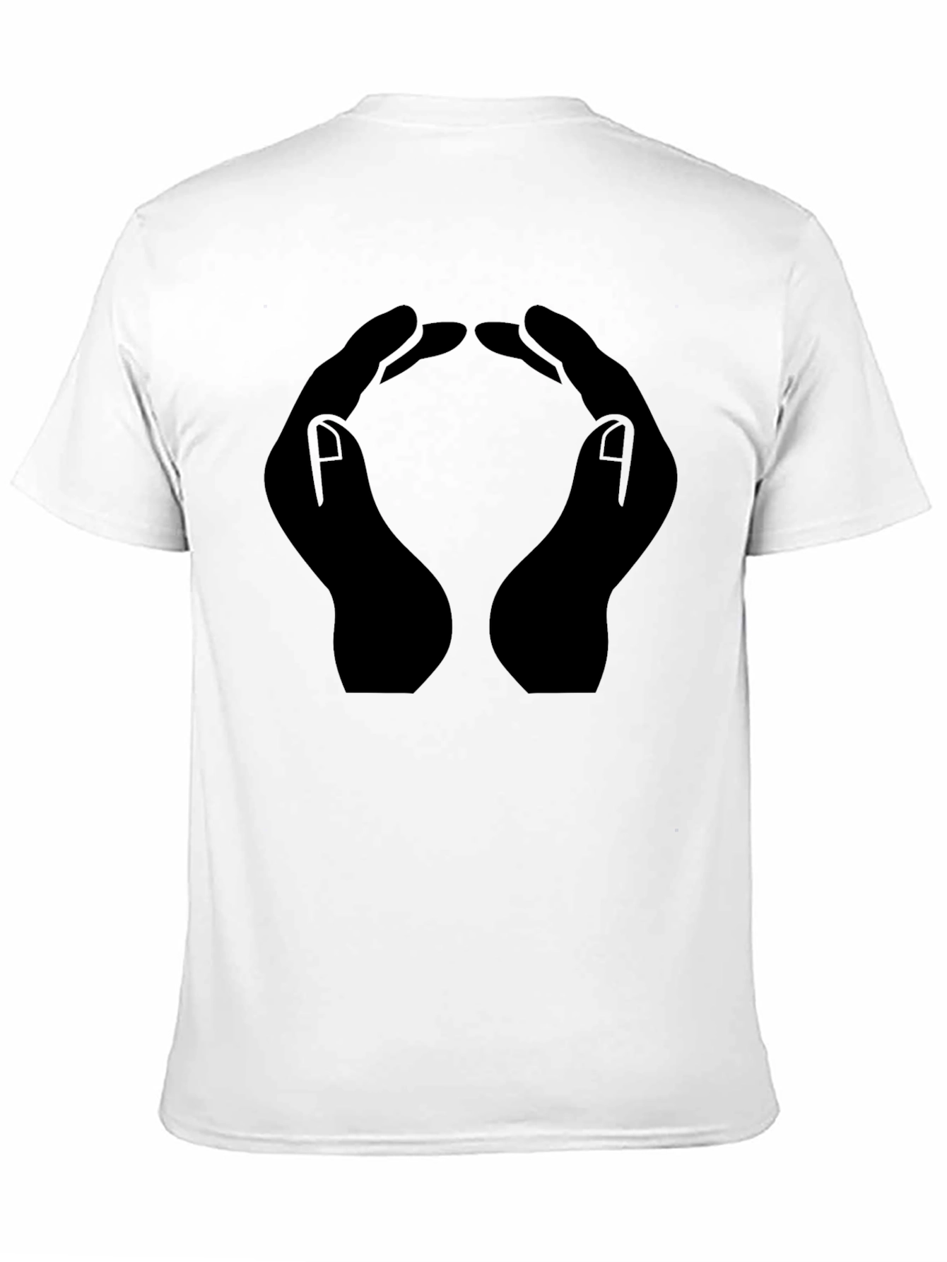 Hands Forming Circle Graphic T-Shirt - Black