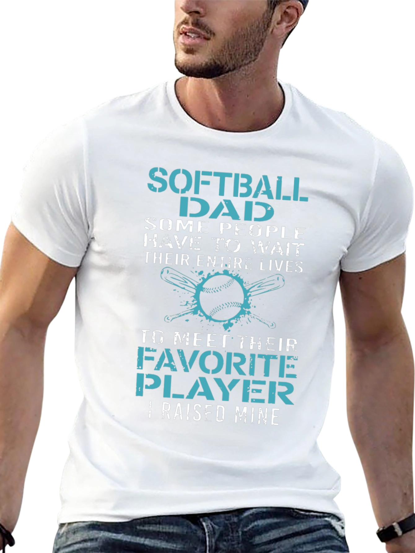 Softball Dad T-Shirt - Raised Mine Tee