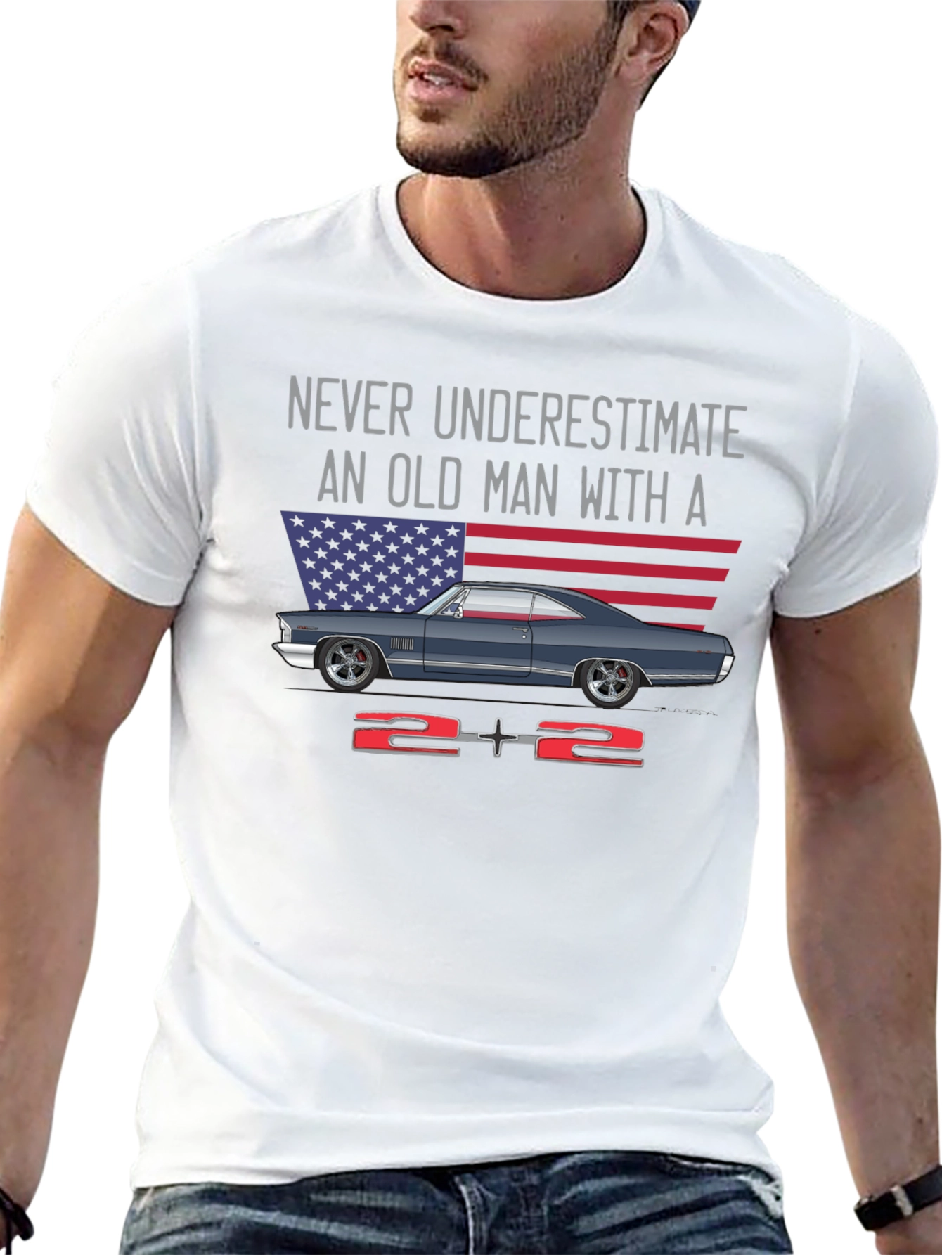 Never Underestimate Old Man Graphic Tee