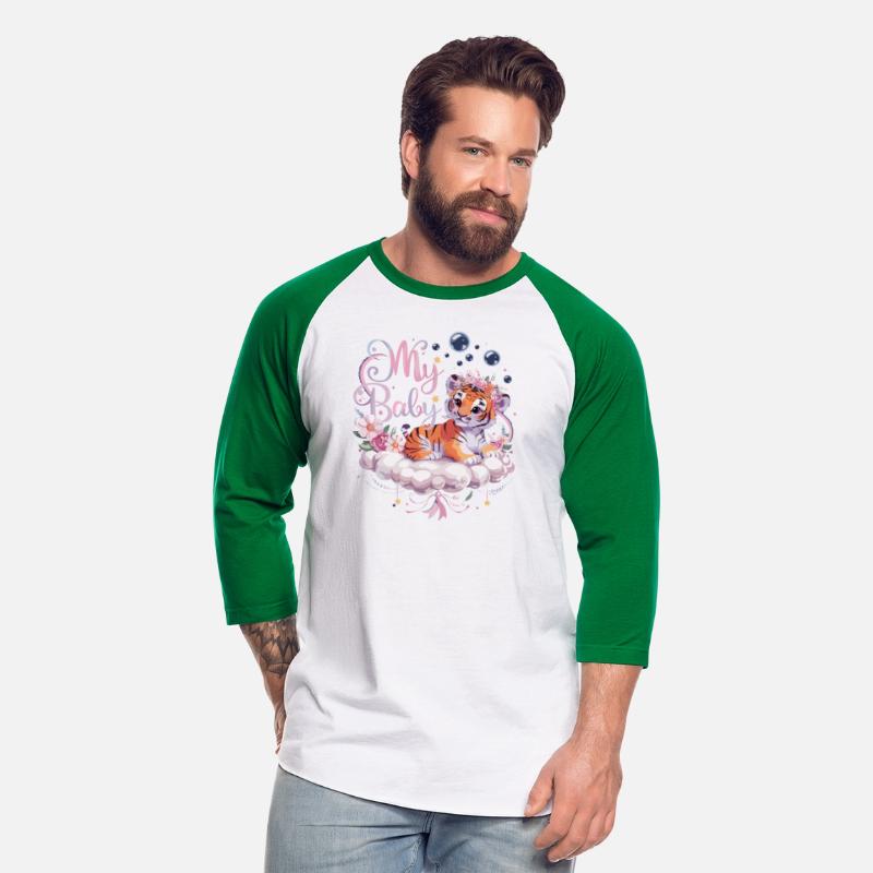Adorable Baby Tiger Floral Cloud Dreamy Artwork