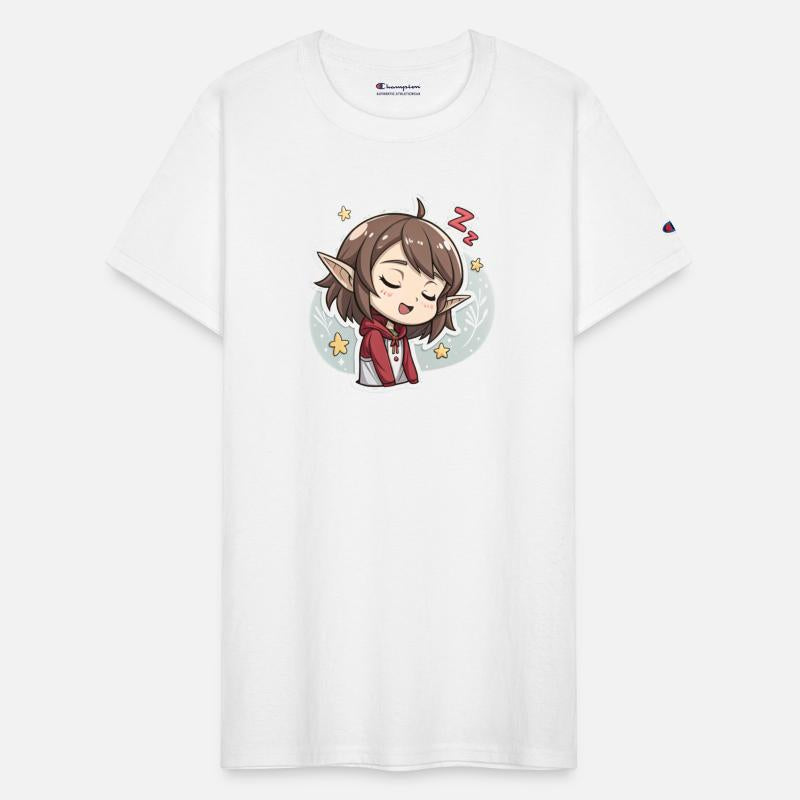 Adorable Sleepy Elf Art Print for Cozy Comfort