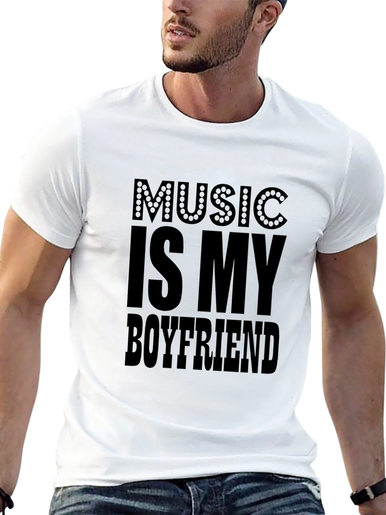 Music Is My Boyfriend Black T-Shirt