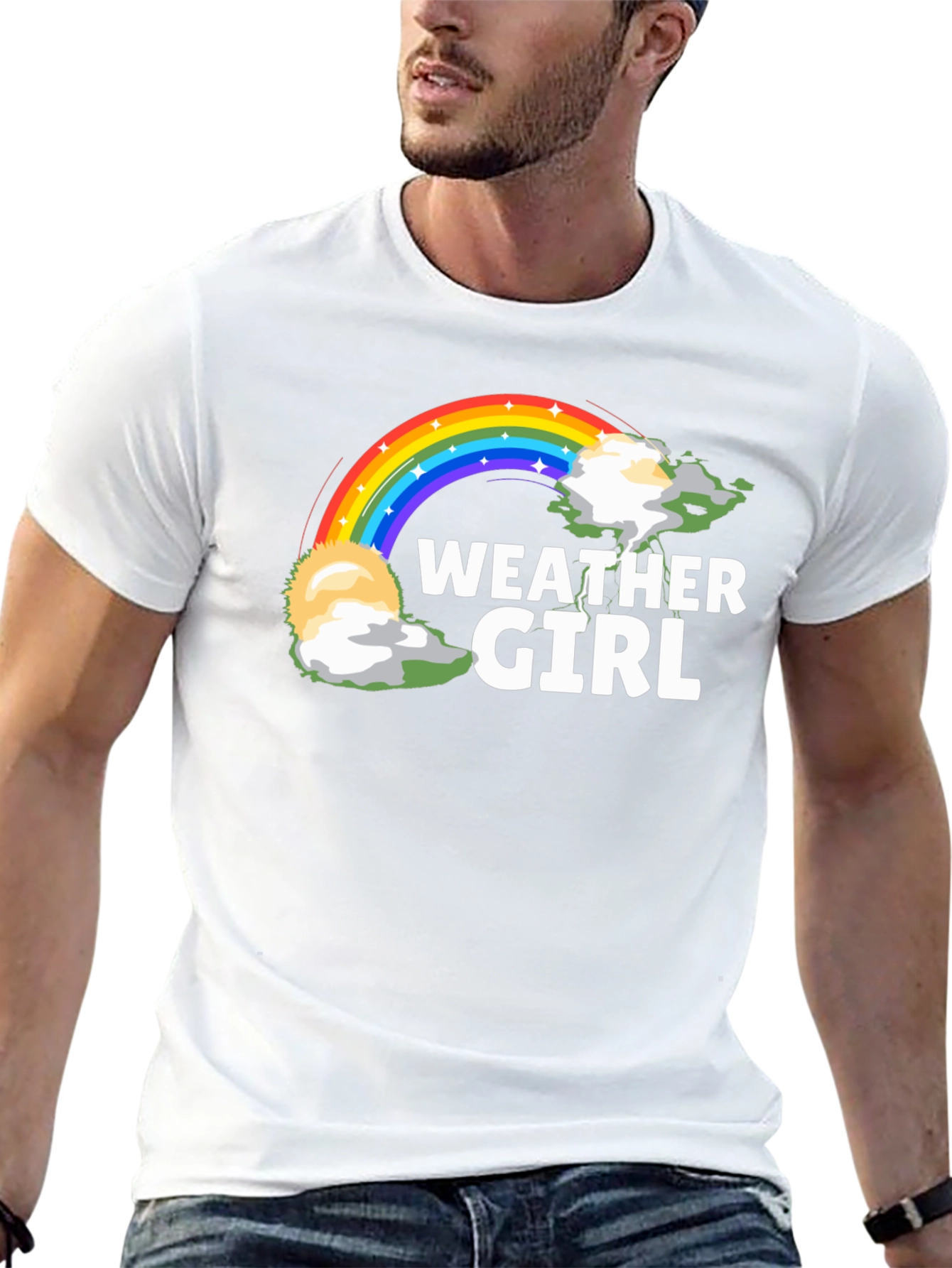 Weather Girl Rainbow Graphic T-Shirt