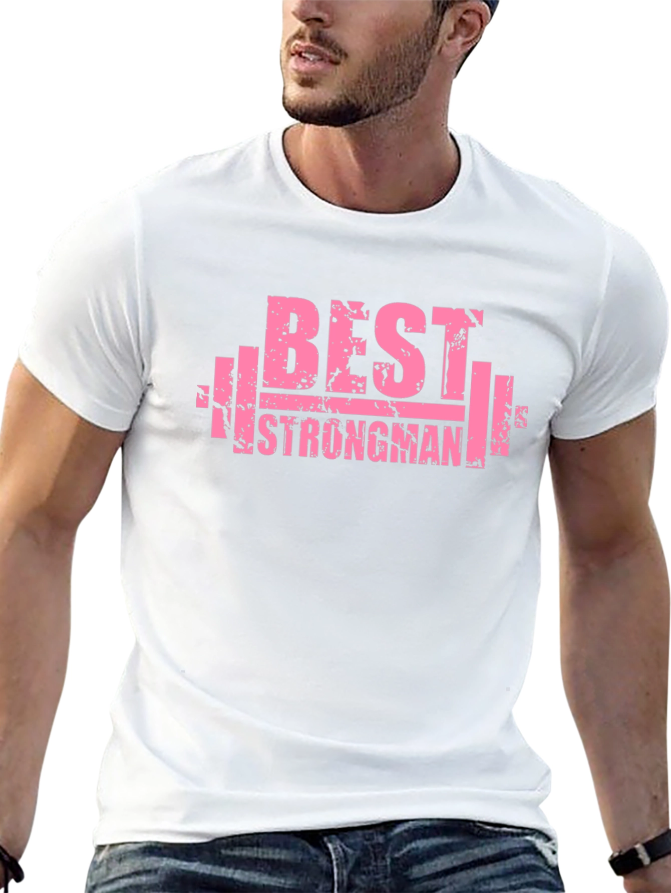 Best Strongman Black T-Shirt - Gym Workout Apparel
