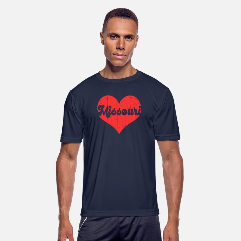 America Citizen US State Flag Heart Love Missouri