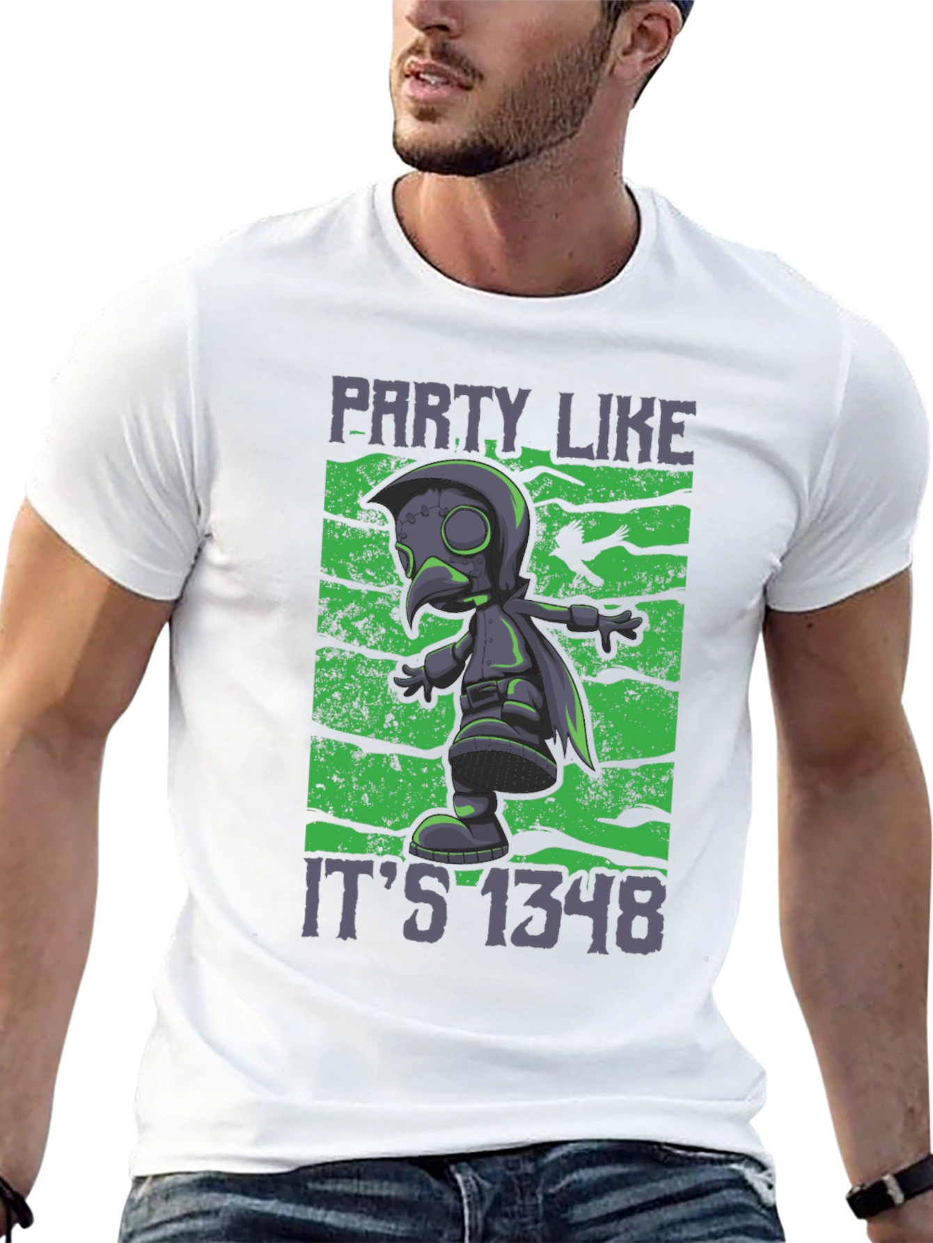 Party Like Its 1348 Black Graphic Tee