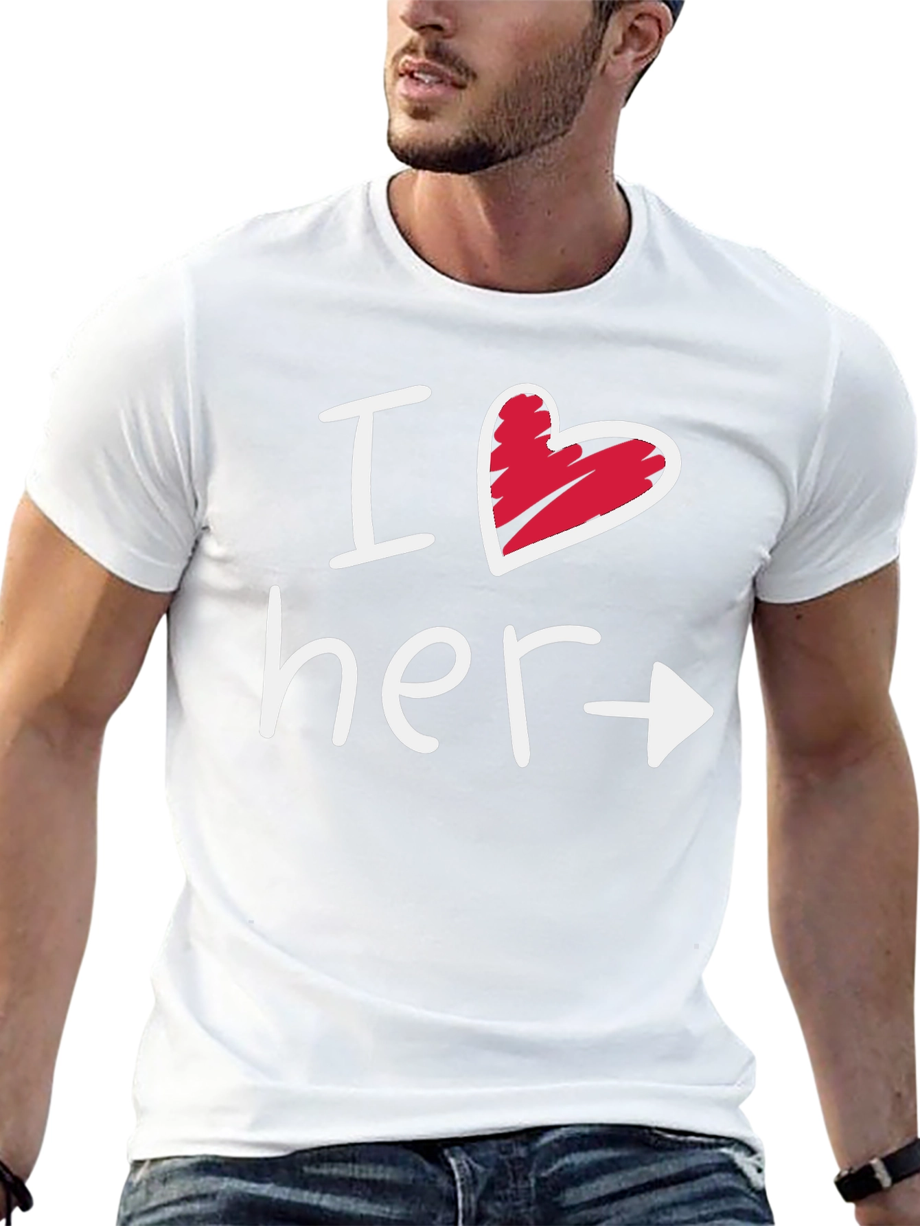 I Heart Her Matching T-Shirt Gift for Couples