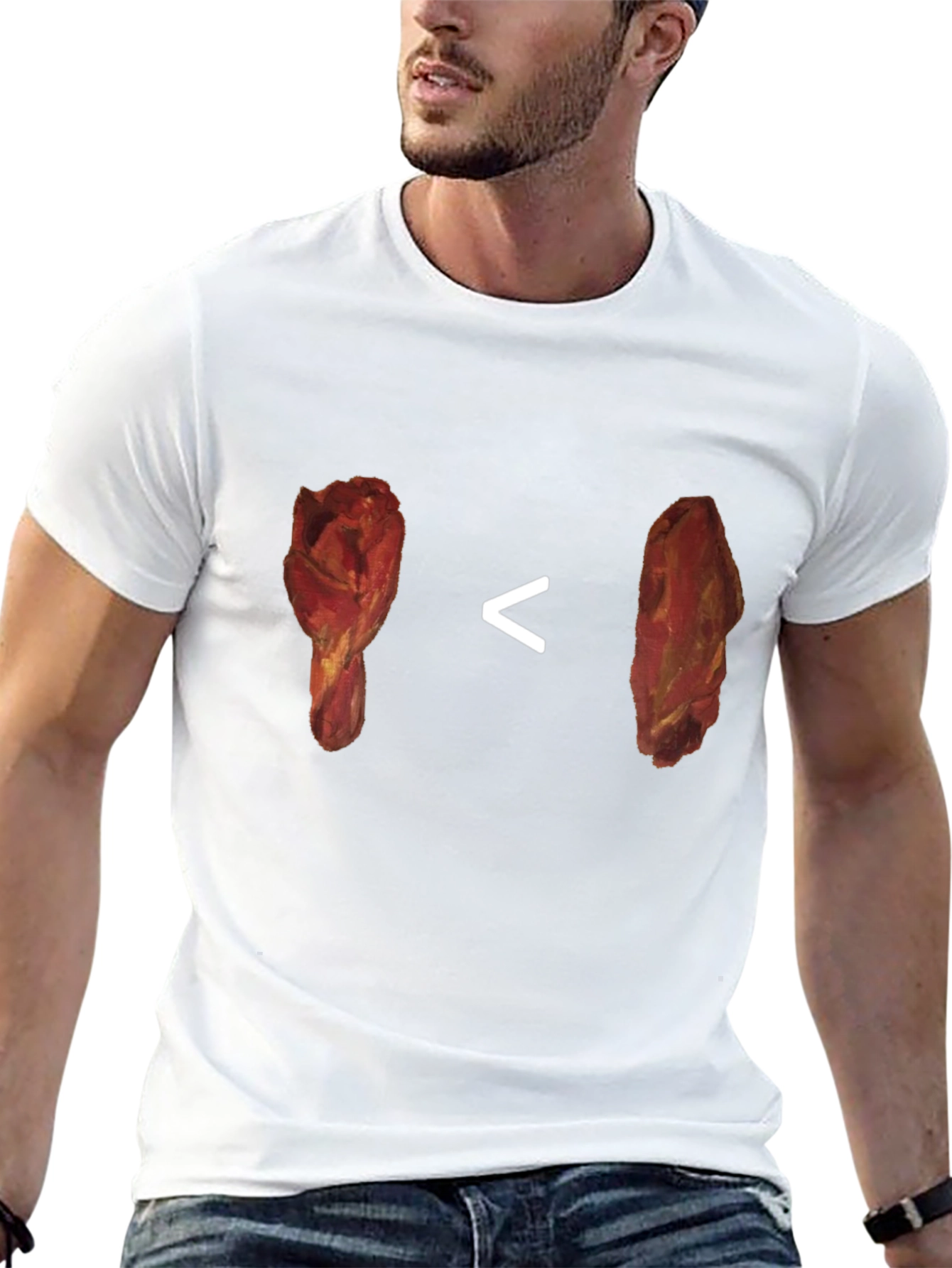 Chicken Leg vs Steak T-Shirt
