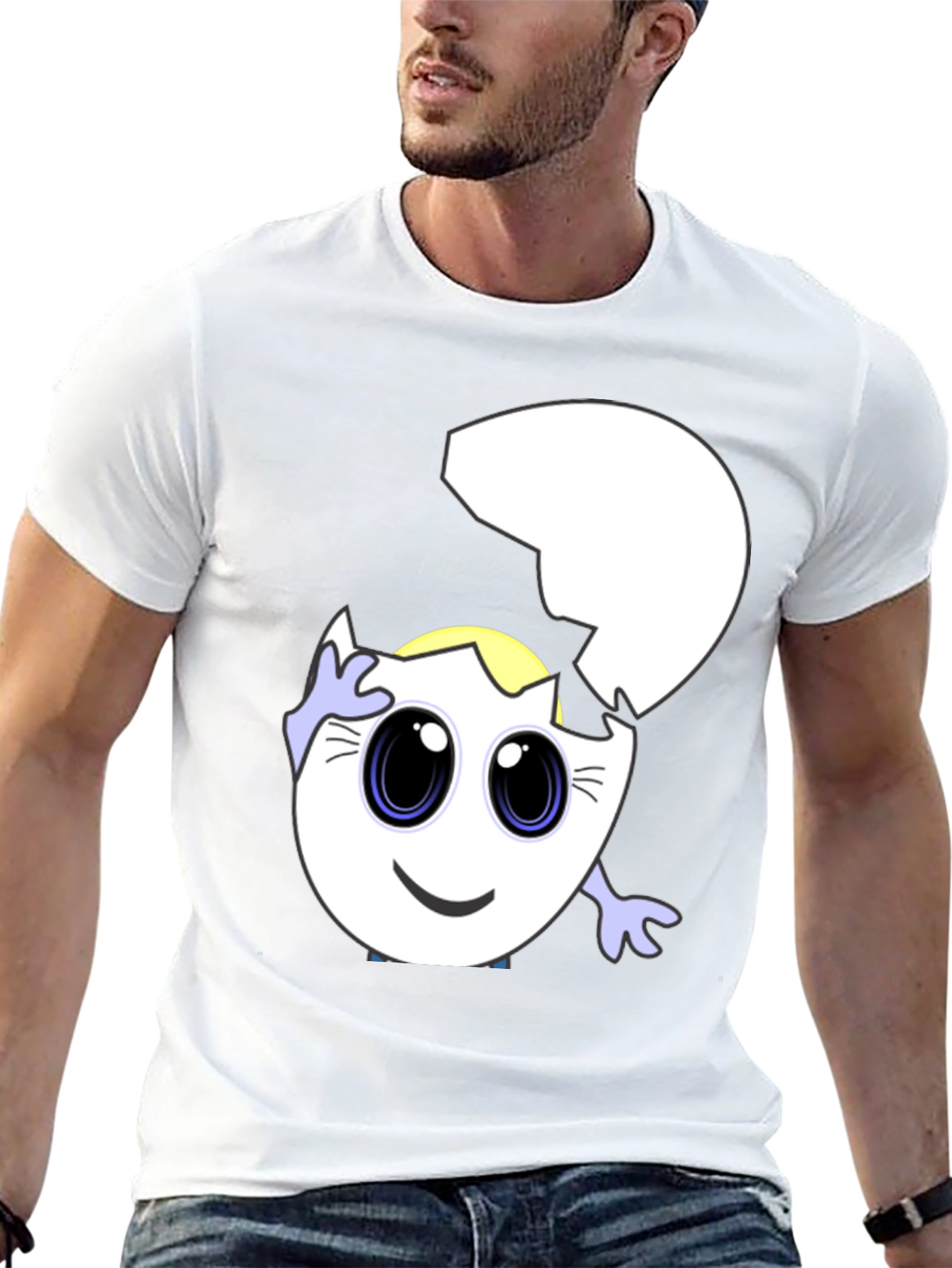 Cracked Egg Cartoon T-Shirt