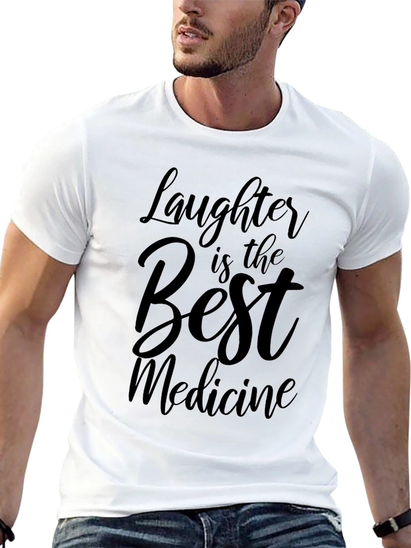 Laughter is The Best Medicine Black Graphic Tee