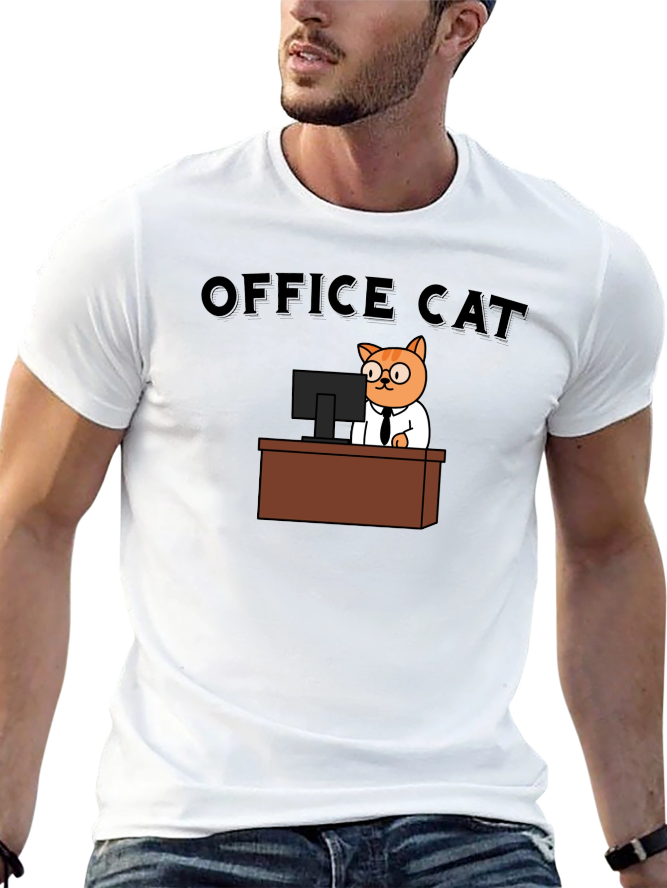 Office Cat T-Shirt - Funny Cat Lover Tee