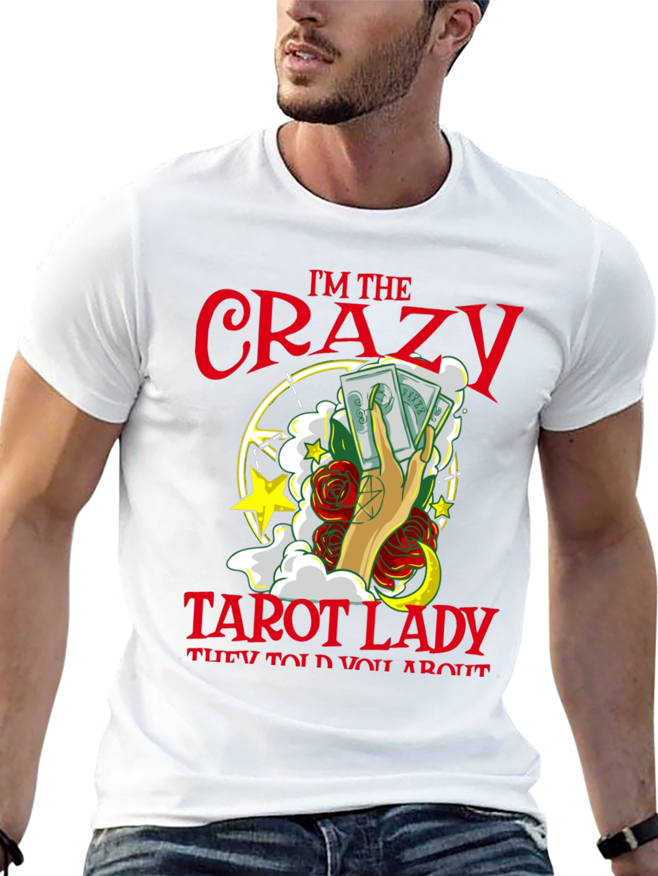 Crazy Tarot Lady Graphic Tee