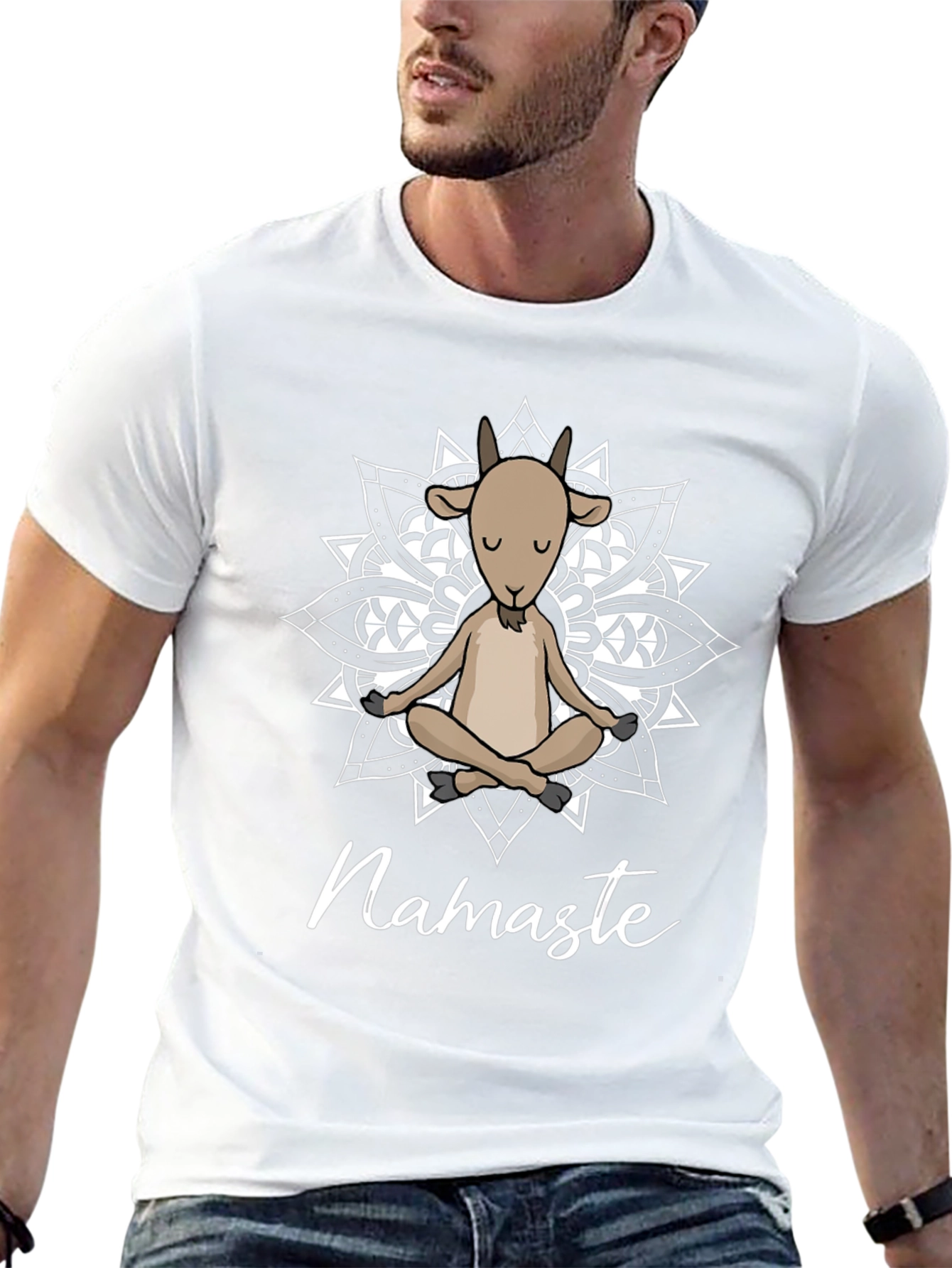 Goat Yoga Namaste Graphic T-Shirt