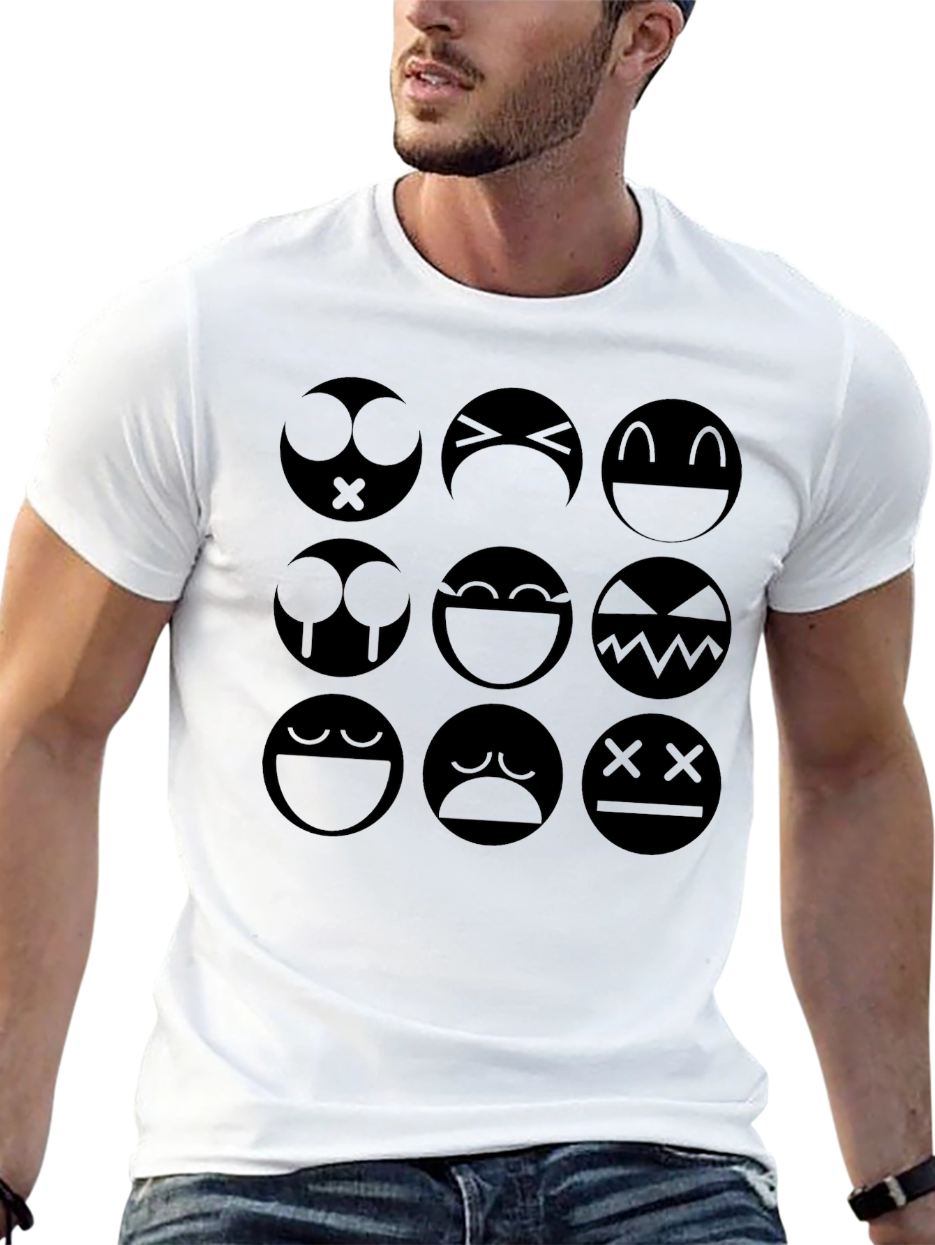 Expression Emoji T-Shirt - Black