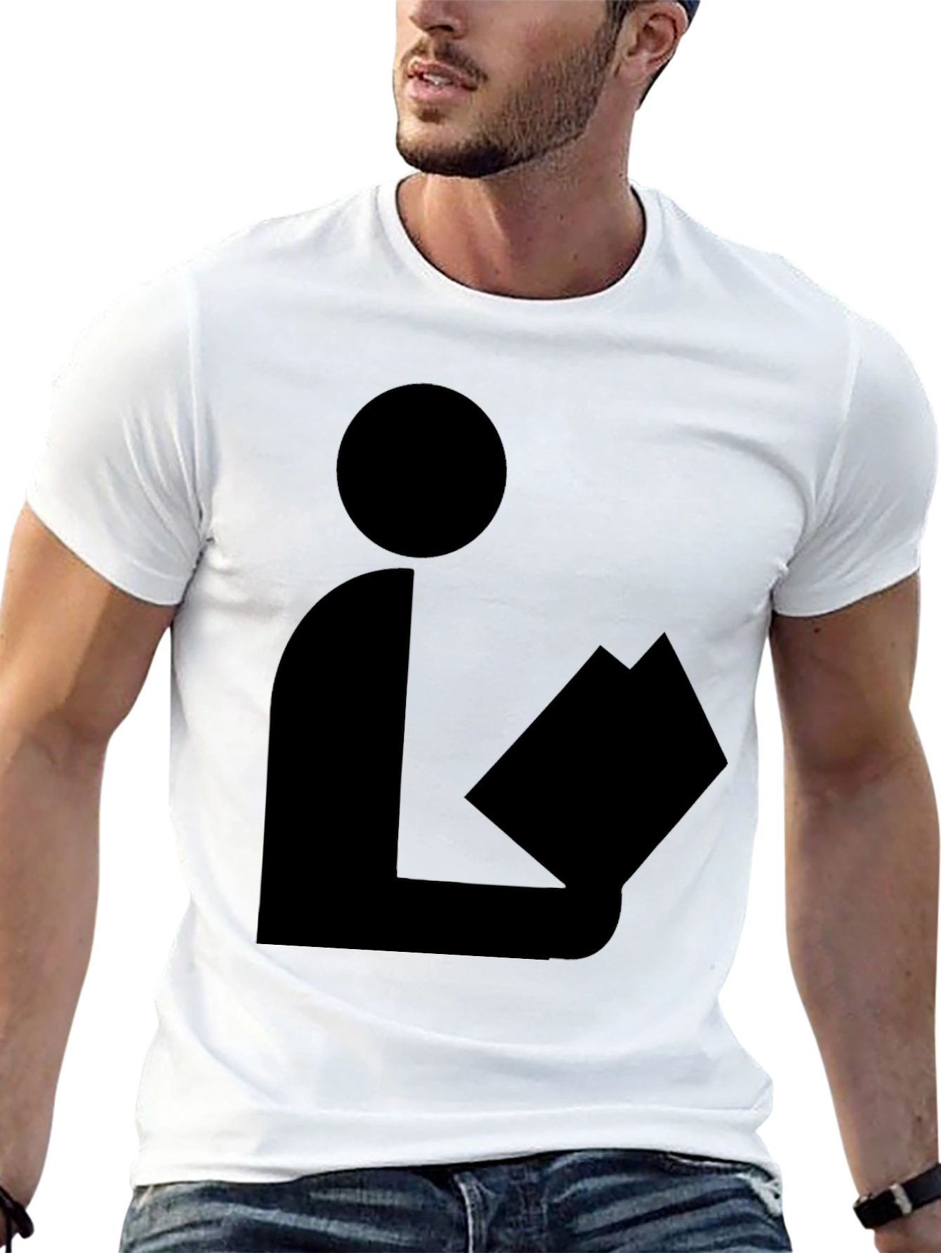 Reader Graphic T-Shirt - Classic Black Cotton Tee