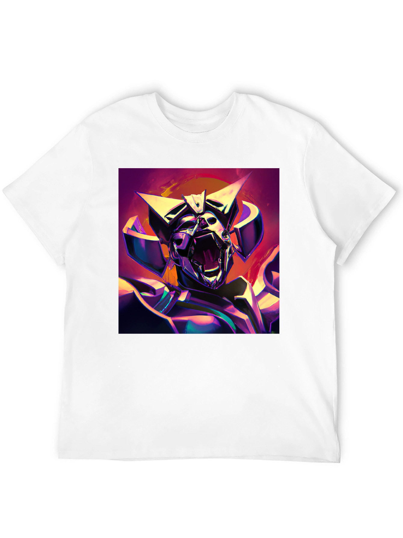 Sci-Fi Robot Graphic Black T-Shirt