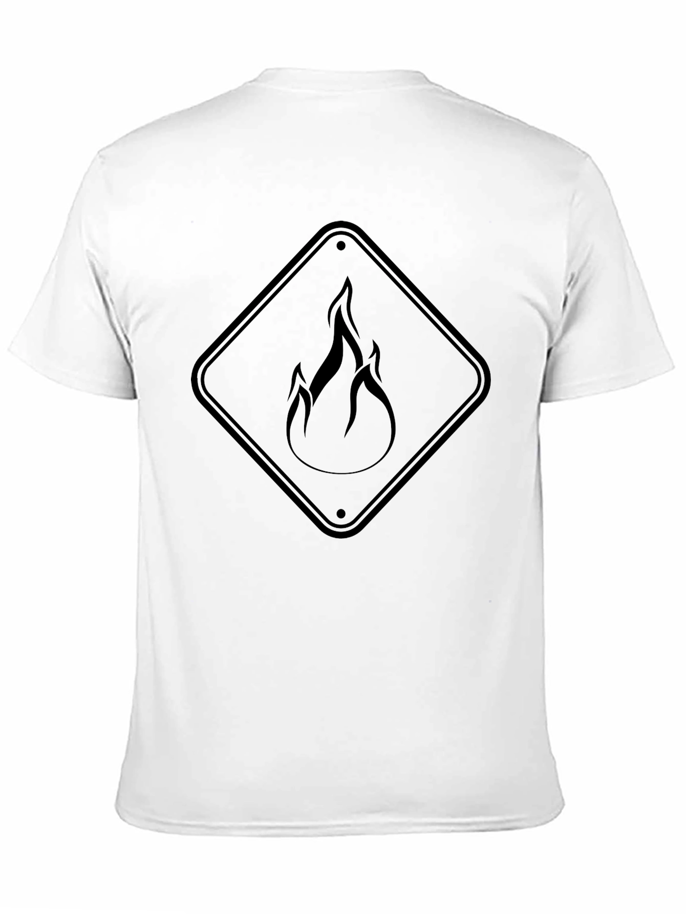 Flammable Hazard Symbol Black Graphic Tee